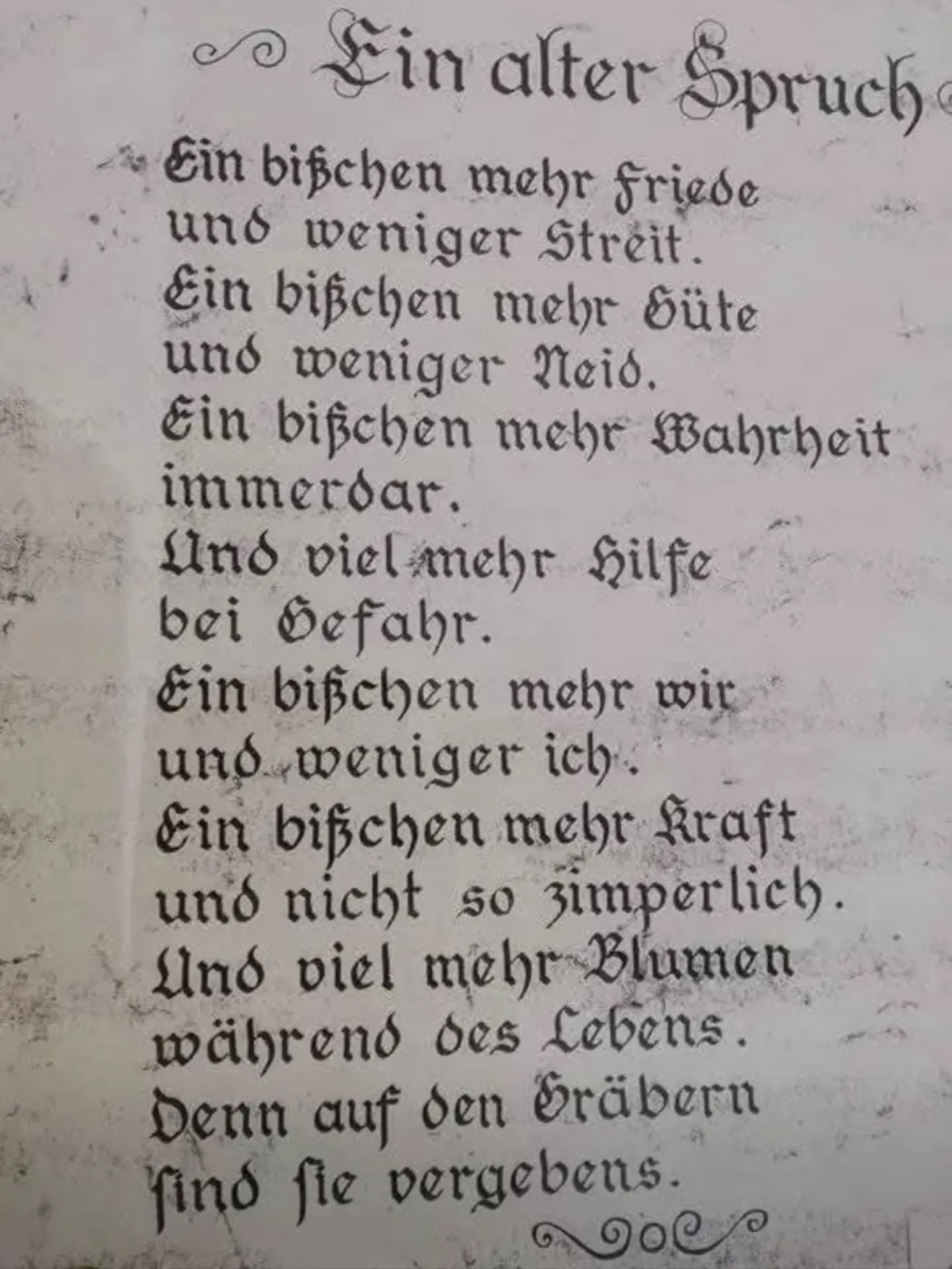 Netzfund... Umgang mit den Dingen/miteinander... so wahr.