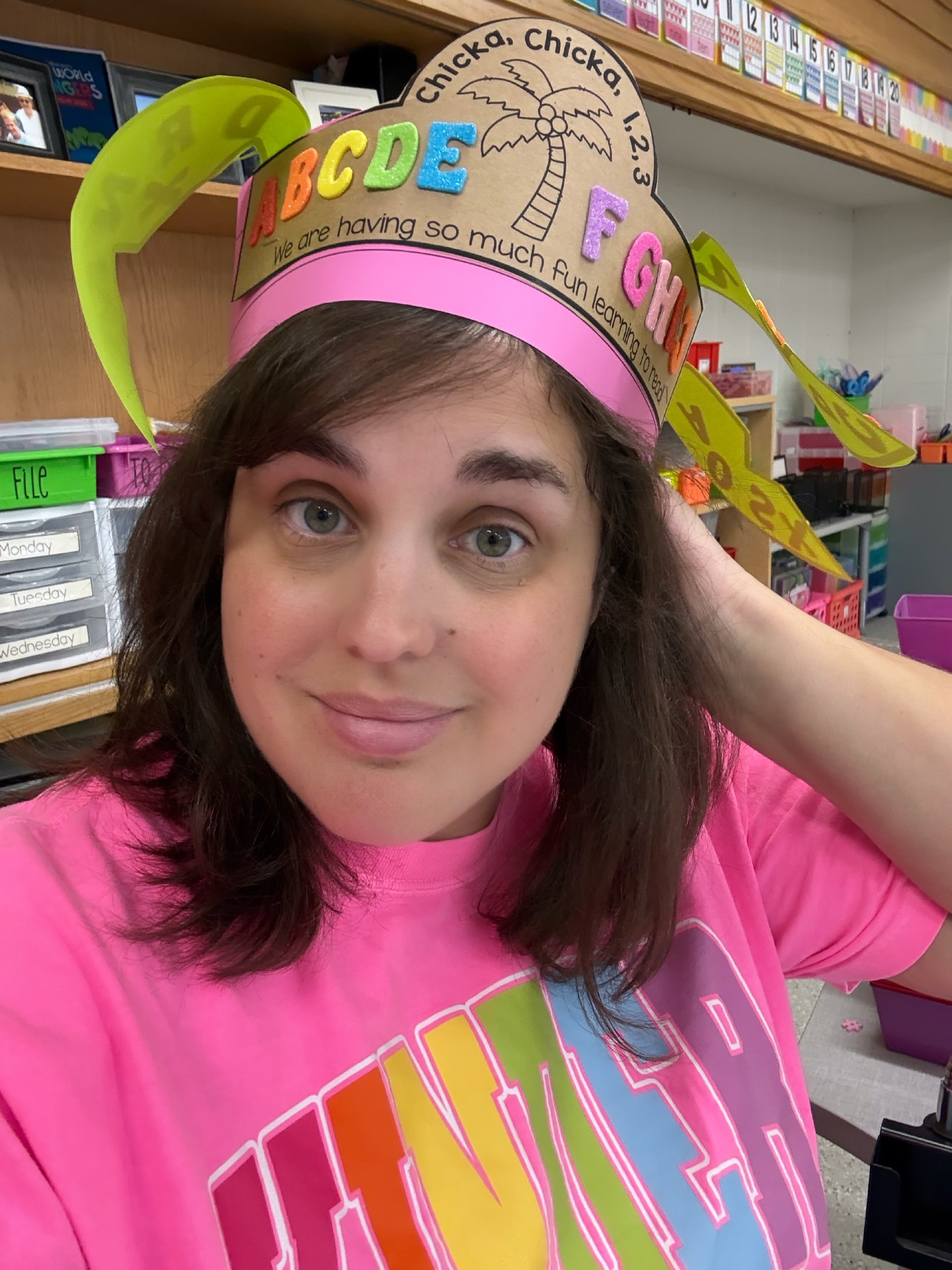Photo dump from this week. 😴
This week I feel like I lived 9 lives…we unpacked our classrooms after construction all summer. We had Open House on Tuesday. We had the first day of school on Wednesday.
The first day I love to start with building with cups. It helps to distract them if they are having big feelings. This week, we practiced our expectations with school tools and routines. We played a spinner game working on letter identification. We had a fun Chicka Chicka Boom Boom” theme day. And we played with shaving cream.
Swipe ➡️ to see what happens when you let kindergarteners randomly pick letters for their Chicka Chicka Boom Boom hat. 😂😂
I’m ready for long weekend with my family.
kindergarten teacher. Kindergarten. Back to school. first day of school.