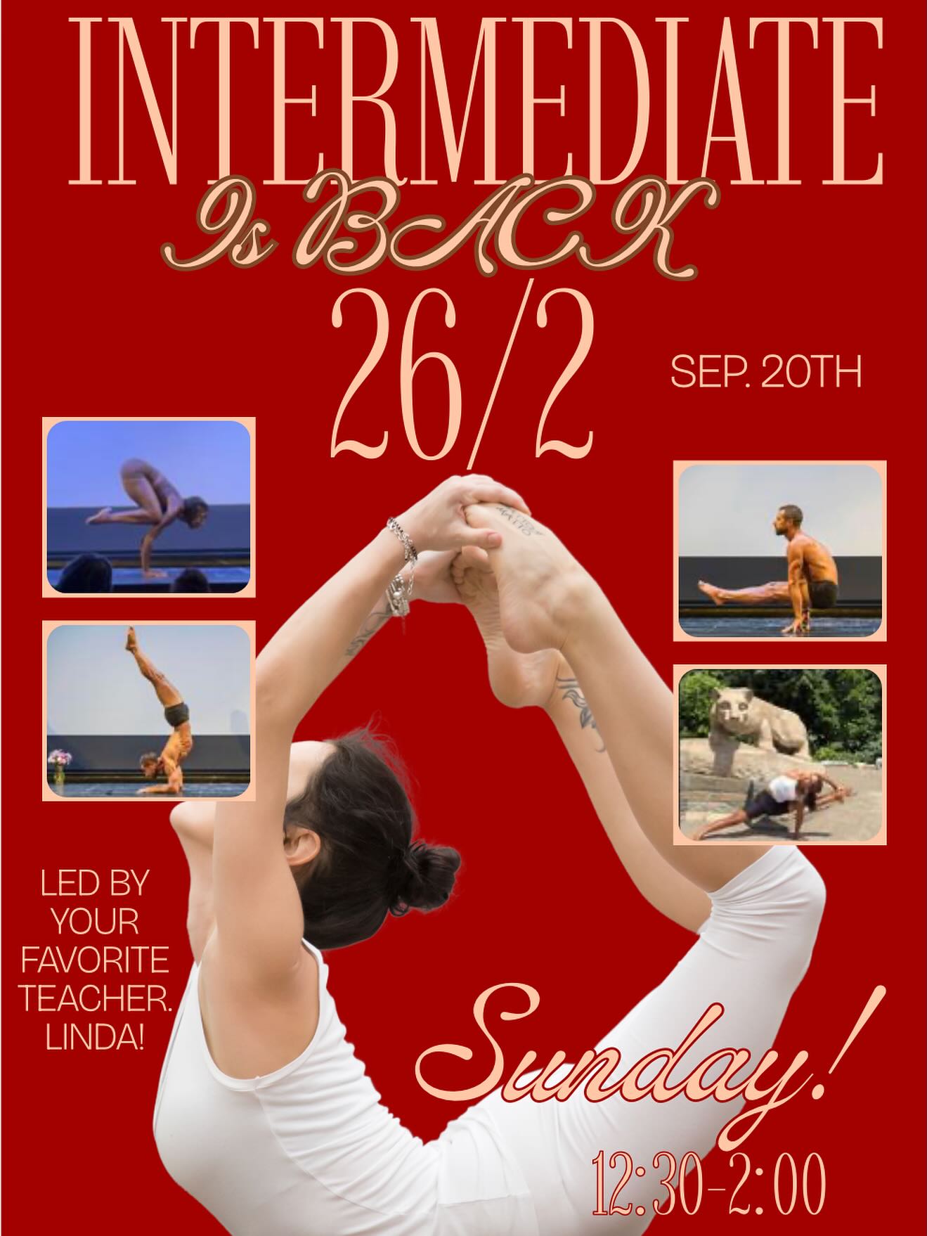 The intermediate is back and we’re excited to see everyone there tomorrow!