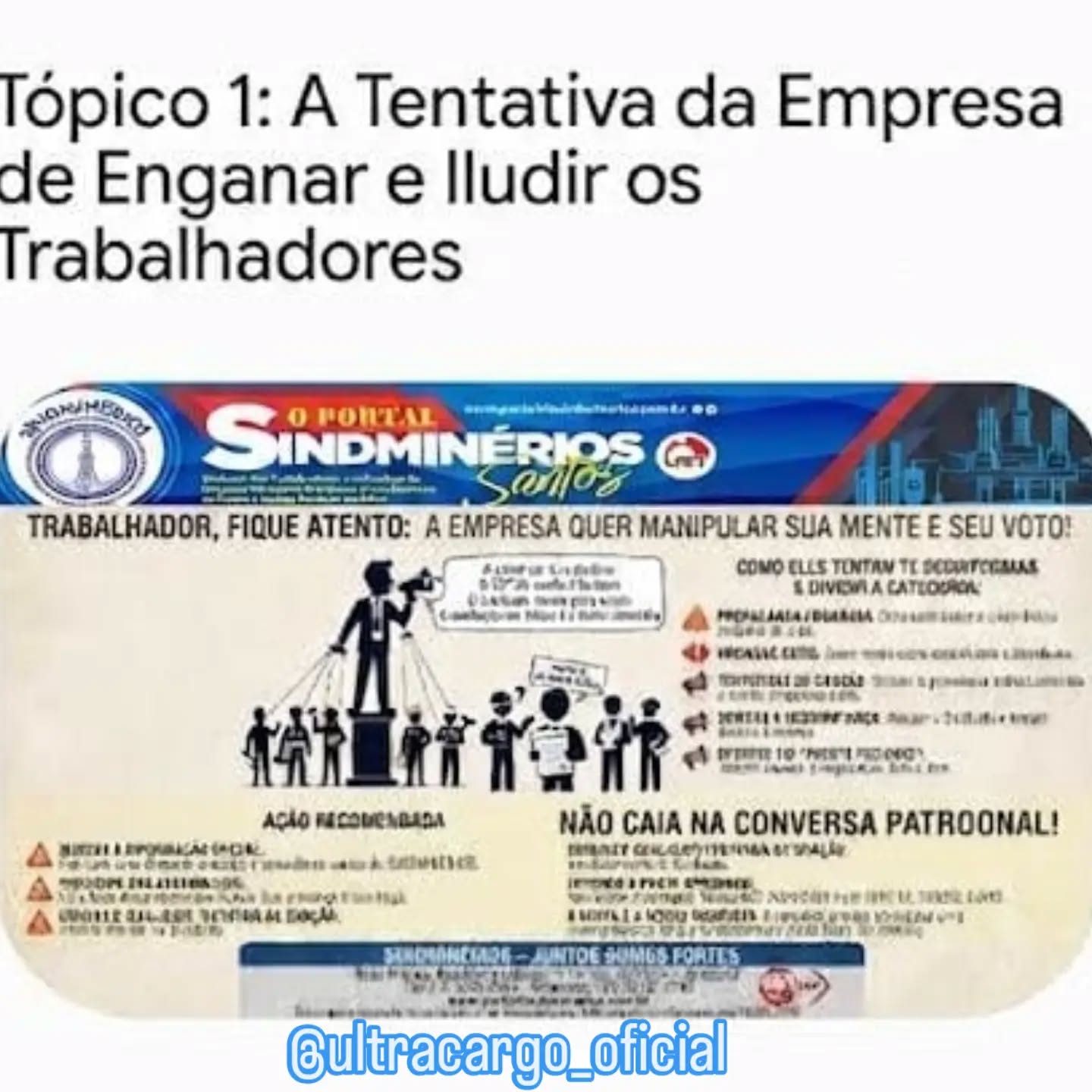 Trabalhadores e Trabalhadoras, fiquem atentos...
@ultracargo_oficial