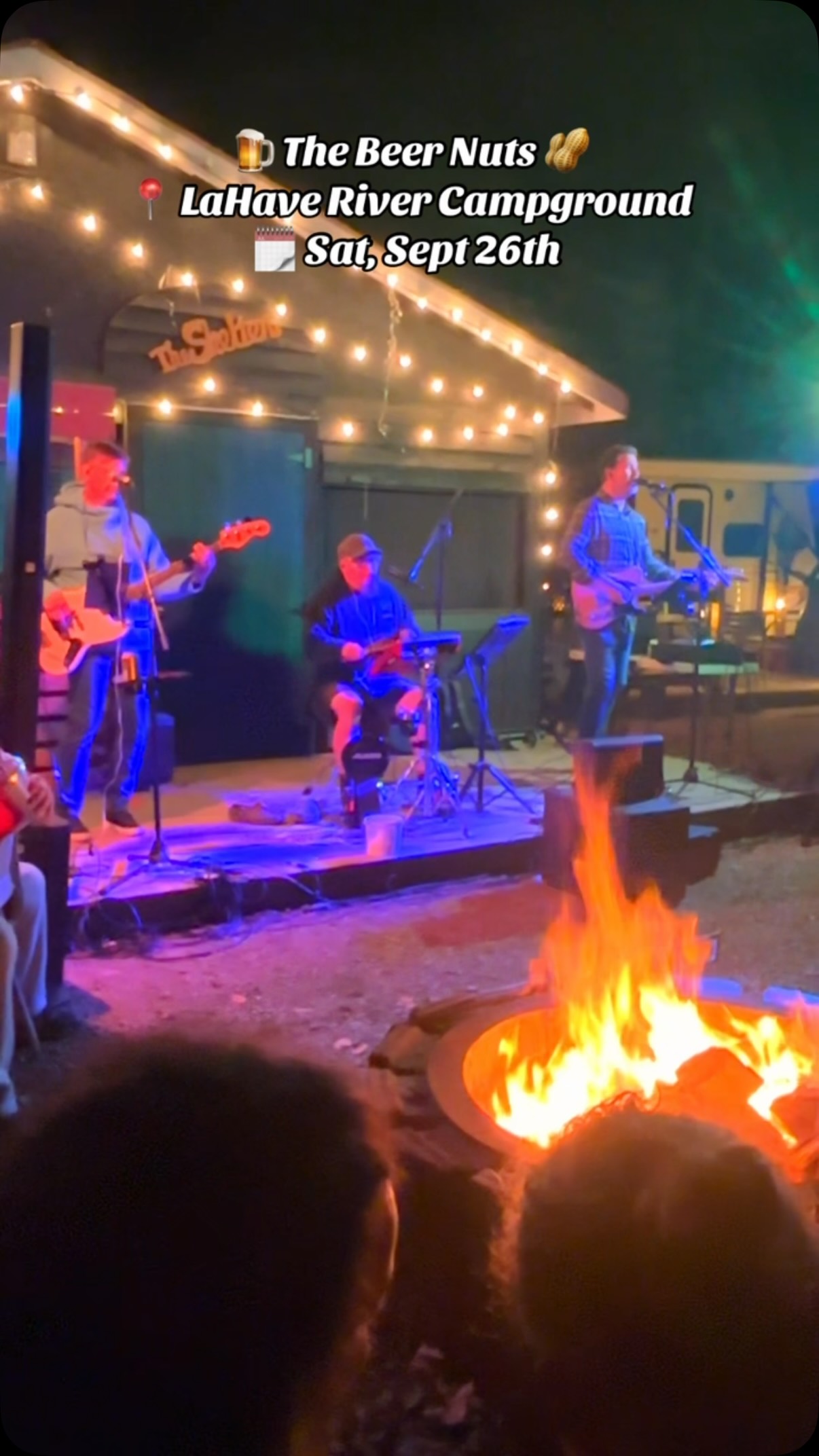 Camper favourite 🍺 The Beer Nuts 🥜 return for their annual show this Saturday! 🎸🥁🎤 #BeerNuts #LiveMusic ##NovaScotia LaHave