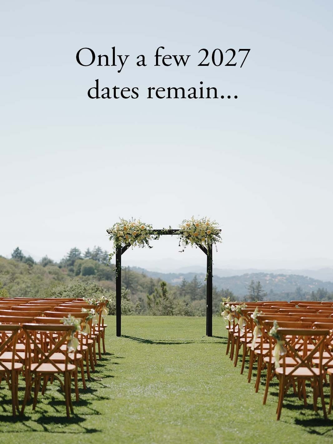 One of Julian's most unforgettable wedding destinations is almost fully booked for 2027. If a mountain wedding is on your list, now's the time to check our availability. Contact us today.
#2027Wedding #JulianCA #MountainWedding #OutdoorVenue