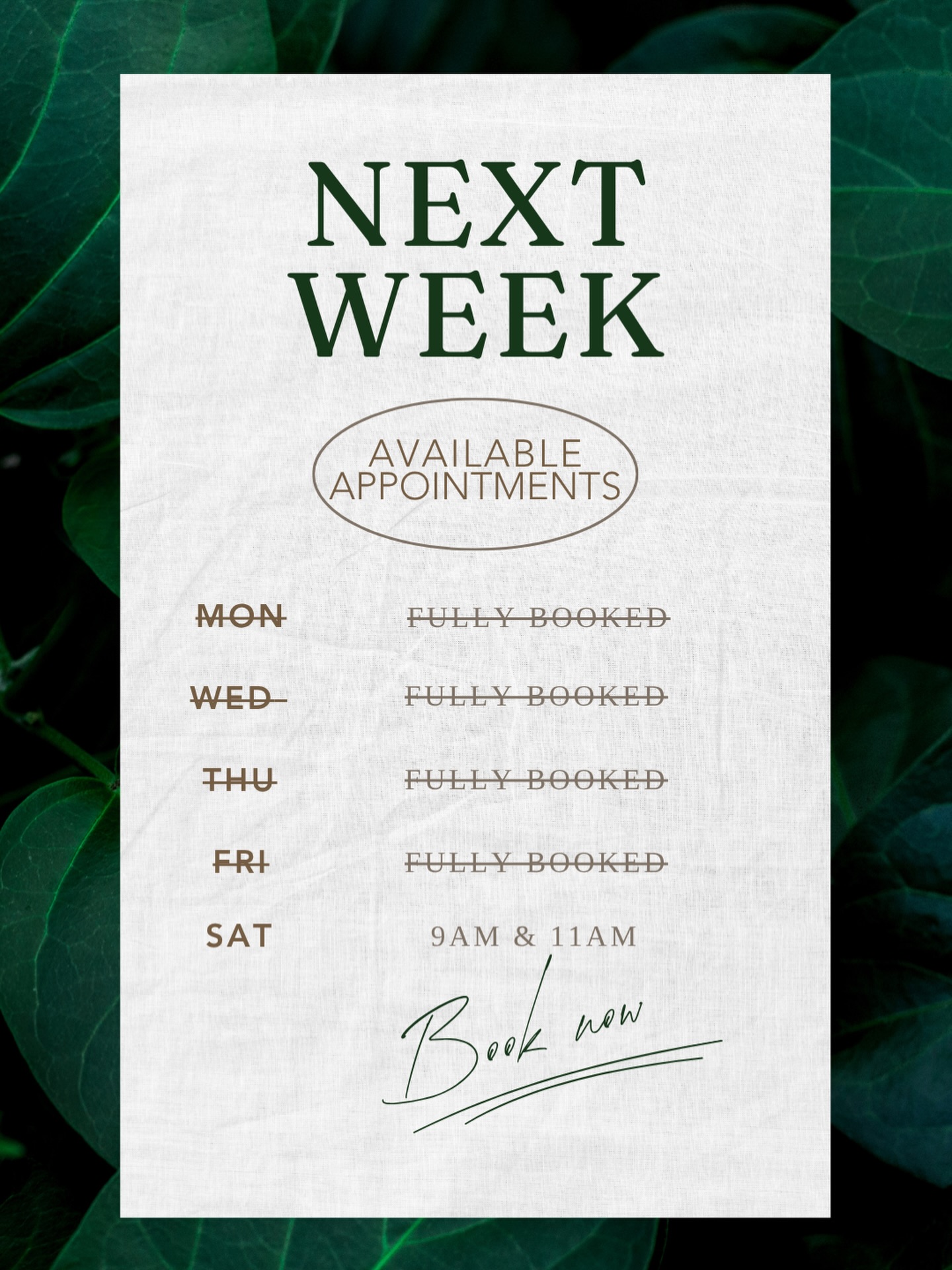 Find Your Calm Next Week
Lots of you ask me to let you know when last-minute appointments become available, so I thought a little Sunday availability update might save us all some diary detective work!
First come, first needled!