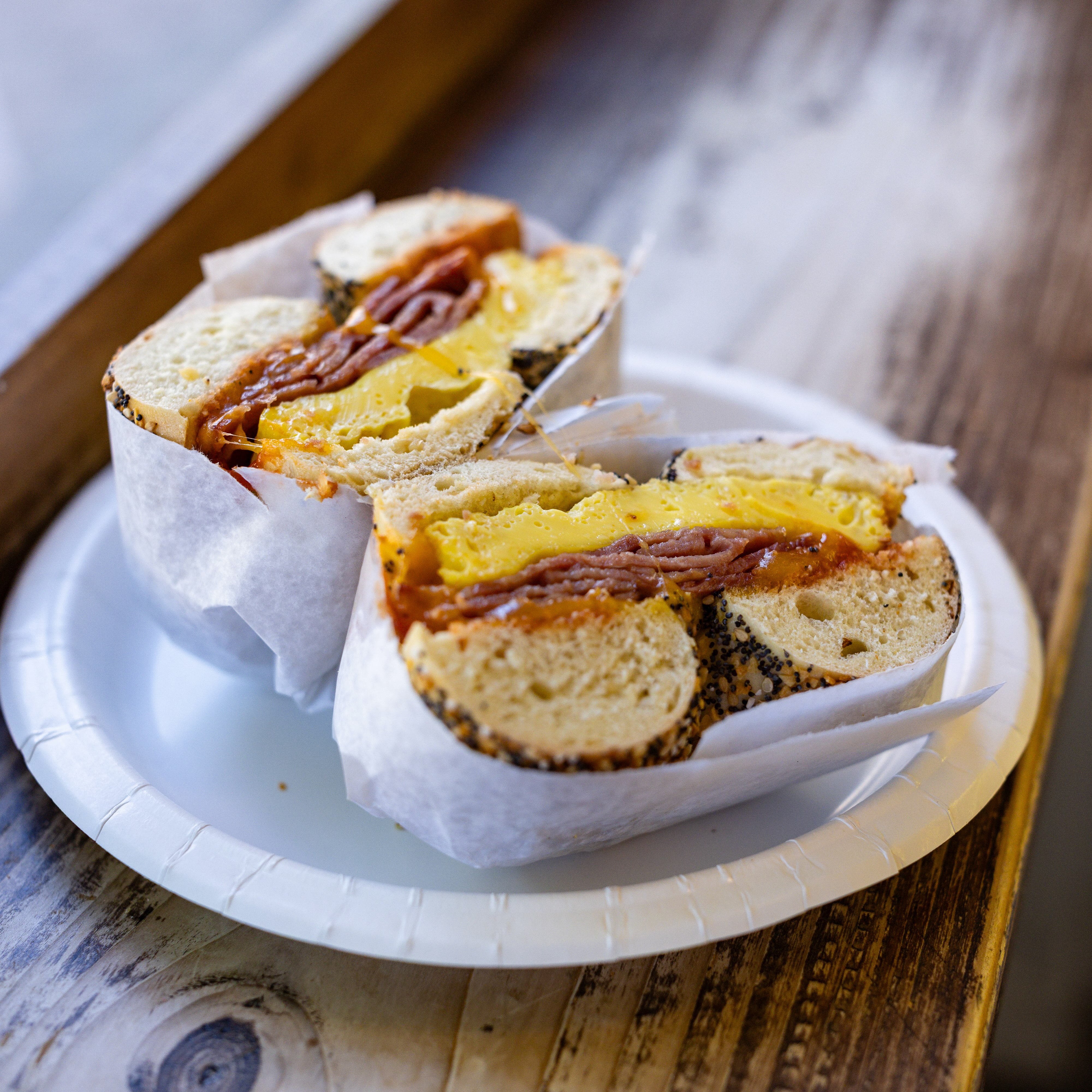 A breakfast sandwich is only as good as what goes into it. 🥯
The North Bergen starts with fresh eggs cooked your way, then adds turkey bacon and your choice of cheese on whatever bagel or bread you’re feeling that morning. Fresh ingredients, your order. #BagelsOnPark
#bagels #breakfastsandwich #nj #hudsoncounty