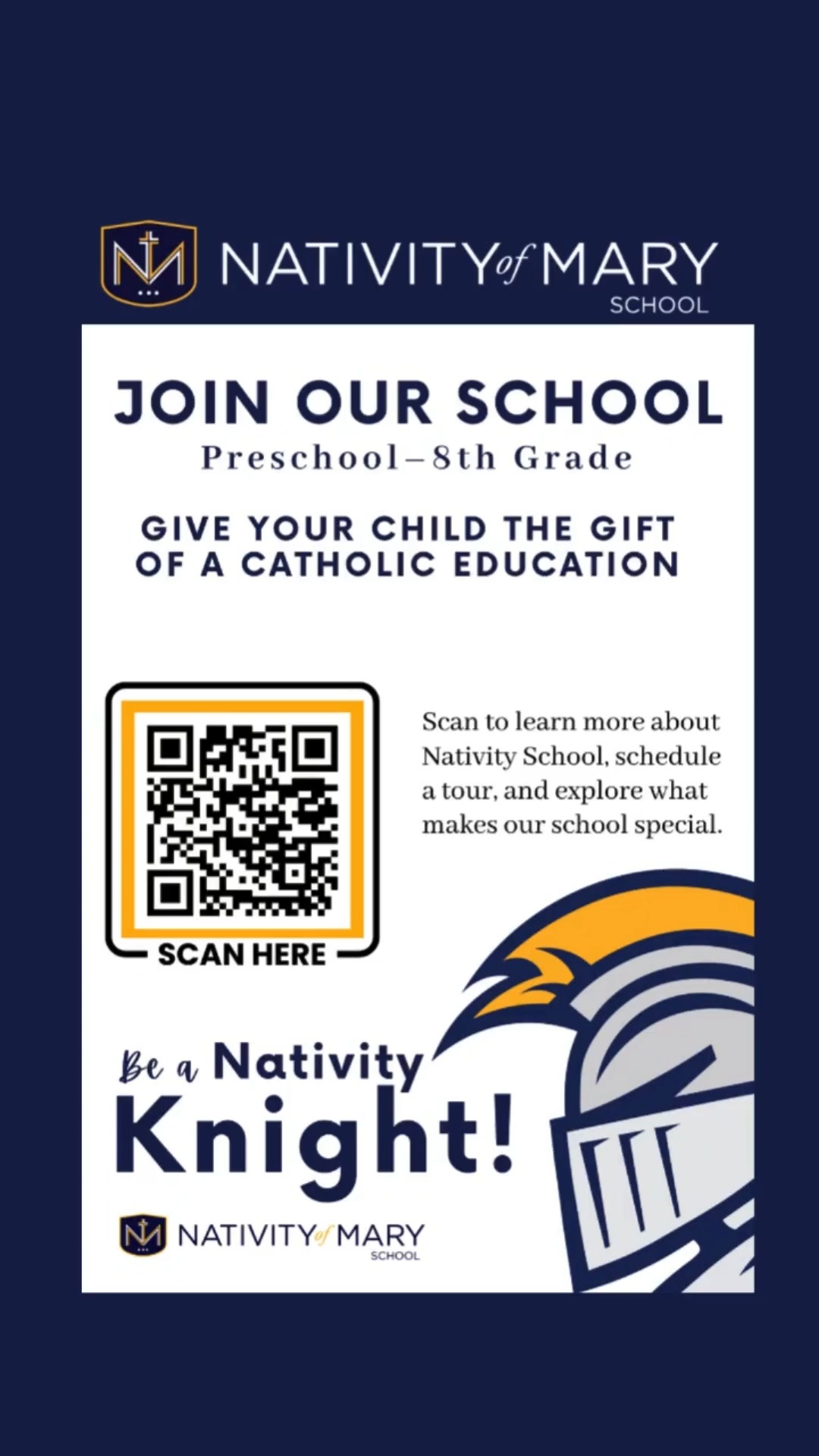 First Week of First Grade at Nativity! 💙💛
We loved stopping by and talking with our first grade students to hear what they’re loving about Nativity.
We can’t wait to watch these Knights learn, grow, and shine this year!
#NativityKnights #FirstGrade #FirstWeekOfFirstGrade #CatholicSchool #KnightPride