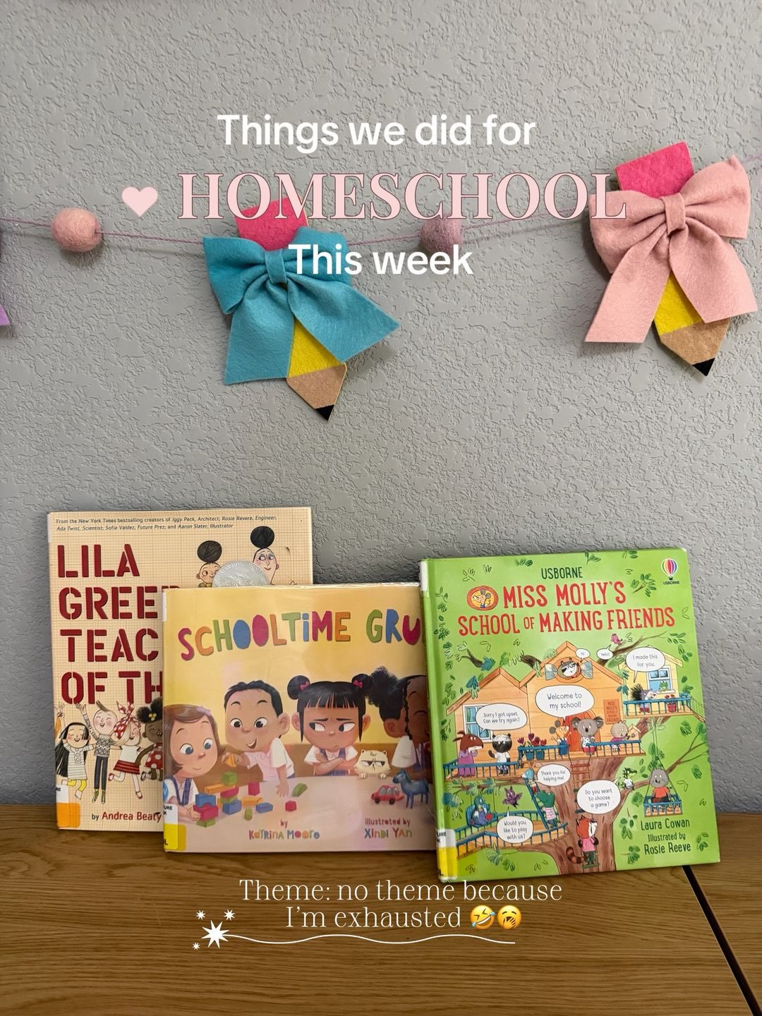 Our homeschool prek week was a much-needed calm(er) week…so no weekly theme, but there was still plenty of learning happening around here!
Themes will be back this upcoming week with our back to school & apples theme! 🍎🤓
#homeschool #homeschoolprek #homeschoolingmom #dayinthelife #prekactivies
