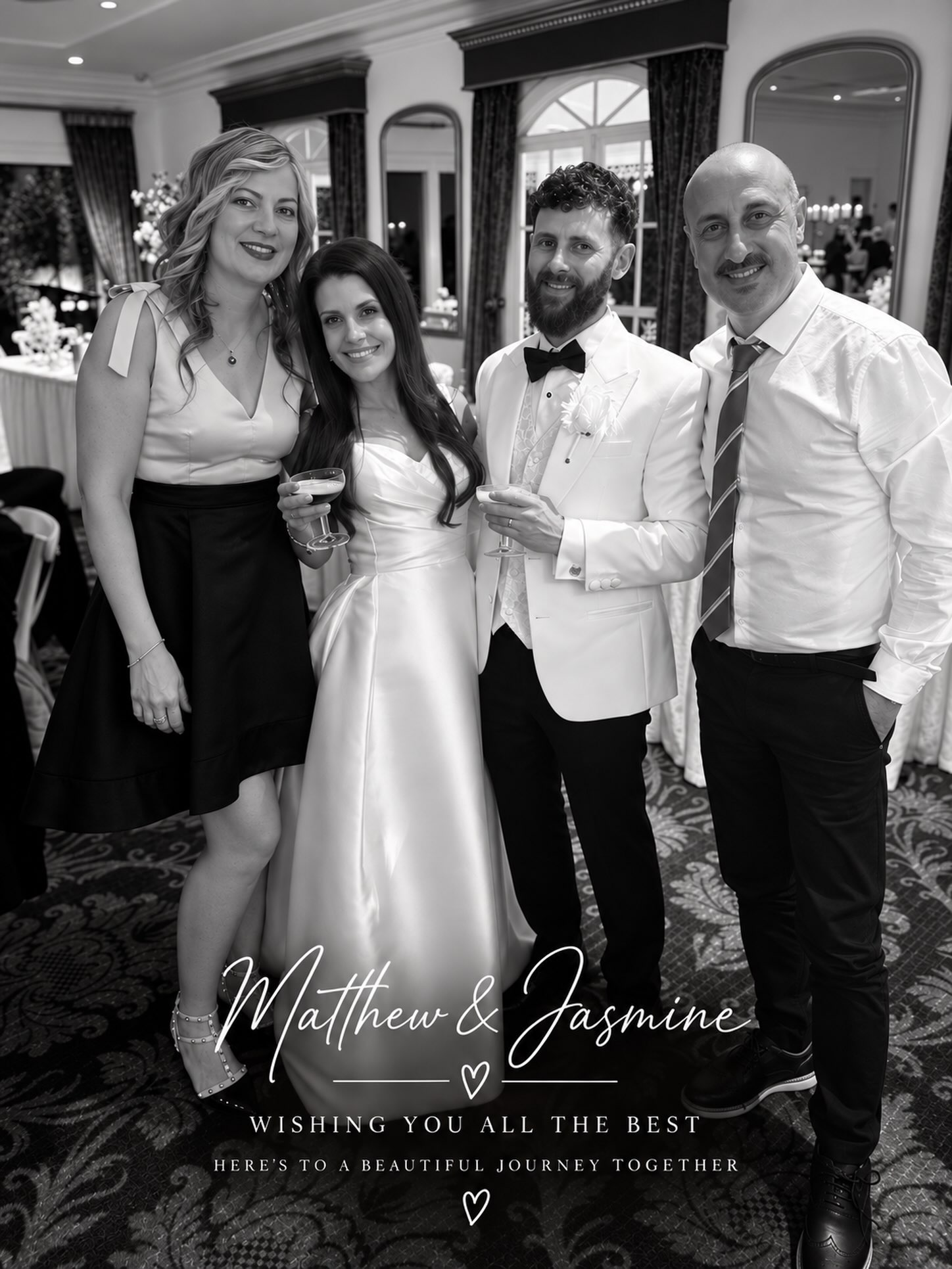 To Matthew & Jasmine 🤍 Wishing you both a lifetime of love, happiness and beautiful moments together. So happy to celebrate this special day with you. 🥂✨