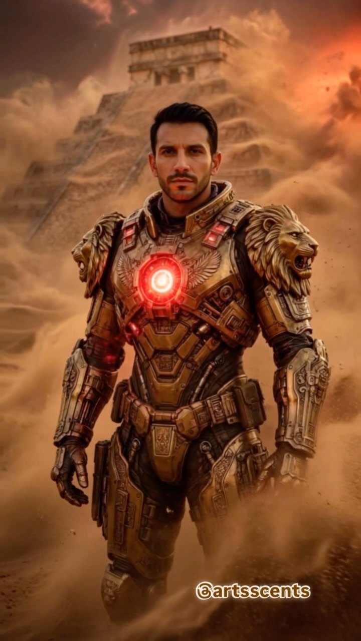 CHAC — SANDSTORM RED
ELIXIR OF KUKULKÁN | No. VII Fragrant Story
He is the last of the Perfumera Order.
When the conquistadors came, the Mayan priests didn't hide their knowledge in books. They forged it. In resin. In gold. In stone.
His armor isn't metal. It's solidified Copal, Oud, Amber and volcanic ash. Melted over centuries, layer by layer.
The red core on his chest? It's not a reactor. It's pure perfume concentrate. So potent it glows. When the desert storm hits Chichén Itzá, he opens it. The storm carries the scent across the land and seals the pyramid once again.
He doesn't fight with weapons. He fights with memory.
CHAC - SANDSTORM RED
A ritual of fire, smoke, and gold.
TOP: Red Pepper + Yucatan Honey — sharp, sweet, electrified
HEART: Metallic Iris + Sacred Copal Incense — cold & sacred
BASE: Smoked Oud + Volcanic Ash + Red Glowing Amber — dark, resinous, infinite
Extrait de Parfum. 50ml. Ancient Futurism.
Would you open the reactor?
#artsscents #red #fragrances oud olfactive #art sandstorm scent #trueperfumelove