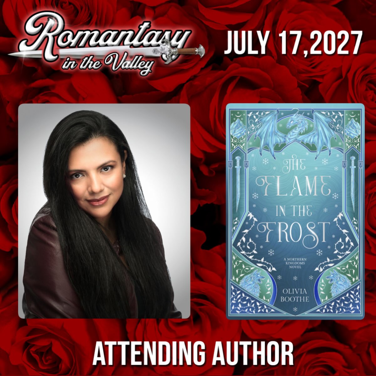 We are so excited to be announcing our lineup for RITV27! Today we begin announcing an author lineup that we are * SO * Proud of!
We are so thrilled that OLIVIA BOOTHE will be joining us!
Olivia Boothe has always been drawn to stories that blur the line between devotion and destruction. She writes emotionally charged romance infused with dark fantasy, magic, and high-stakes desire—where love is never simple, heroes are beautifully flawed, and passion can be as dangerous as it is intoxicating. Her novels are known for their deep, layered plots and slow-burn intensity, because for Olivia, romance isn’t about the first kiss or the happily ever after—it’s about everything that happens in between: the longing, the sacrifice, and the moments that change you forever. When she isn’t writing, Olivia can be found devouring books across every genre, binge-watching her latest TV obsession, or hosting Tuesday-night wine and junk-TV therapy with her girlfriends. She lives in Northern New Jersey with her husband, three sons, and her mini Aussie writing companion, Rosie.
7/17/27
BOUMI SHRINERS WHITE MARSH MD
TICKETS ON SALE 10/1/26 only $15
#ritv27 #romantasy #romantasyinthevalley #bookcon #oliviaboothe