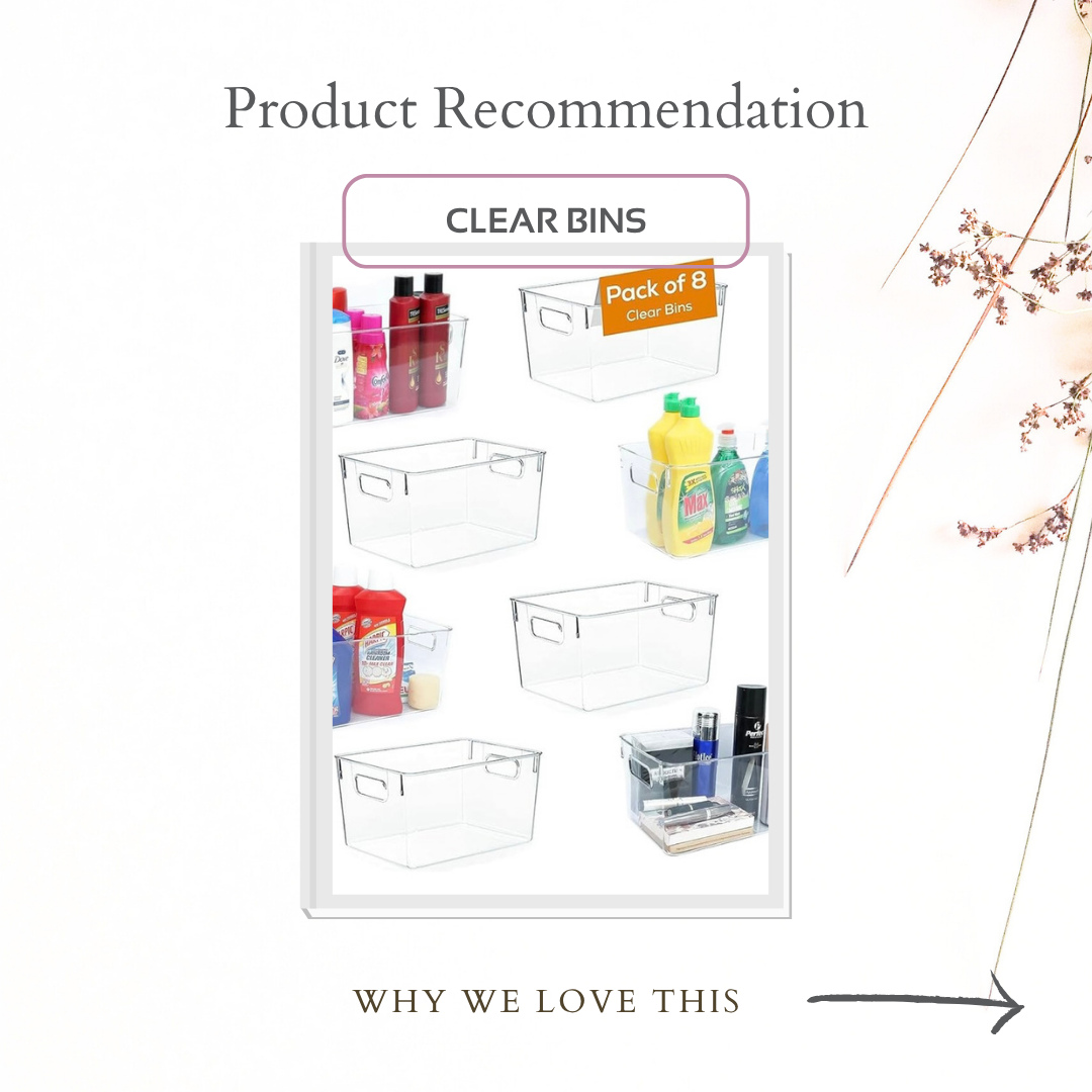 ⨠PRODUCT RECOMMENDATION: Clear Rectangular Storage Bins āØā
ā
Sometimes the simplest organizing tools make the biggest difference!ā
ā
Clear bins are one of our favorite go-to products because they make it easy to see what you have, keep like items together, and create systems that are simple to maintain.ā
ā
Use them in the pantry, refrigerator, bathroom, closet, craft room, laundry room, playroomāyou name it! šā
ā
The best part? You don't have to dig through containers to find what you need. A quick glance tells you exactly what's inside.ā
ā
Pro organizing tip: Pair clear bins with labels for an even more functional system! Clear + categorized + labeled = organization made simple. šā
ā
Would you use these in your home?ā
ā
#LifeSimplyOrganized #ProductRecommendation #OrganizerFavorite #HomeOrganization #ProfessionalOrganizer #ClearBins #StorageSolutions #OrganizingProducts #OrganizedHome #OrganizationTips #HomeOrganizationTips #DeclutterYourLife #SimplifyYourLife #PantryOrganization #ClosetOrganization #BathroomOrganization #OrganizedLiving #FunctionalHome #OrganizationInspiration #GetOrganized