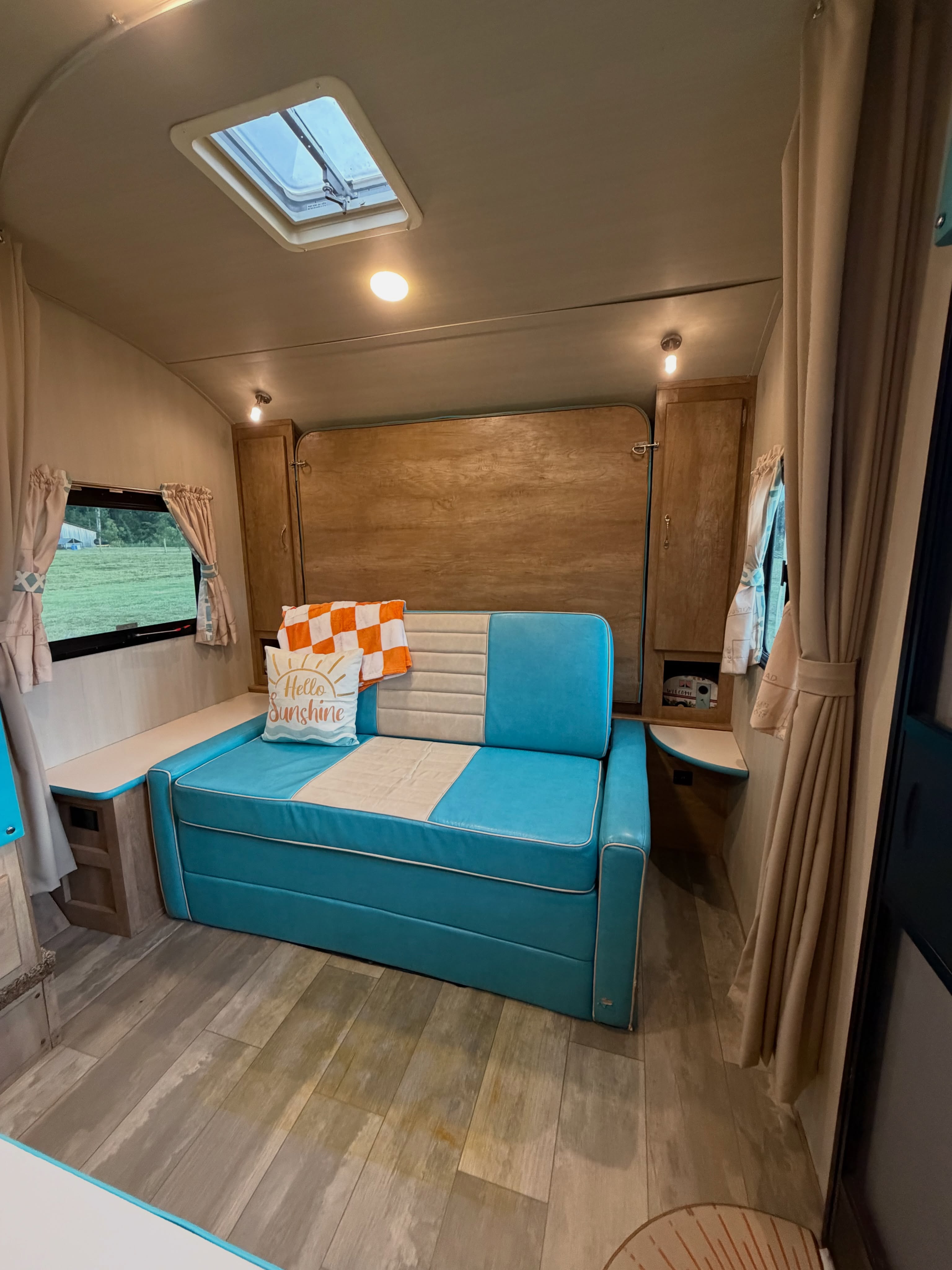 RESERVATIONS OPEN THIS COMING WEEK!
Available beginning October 1st!
The camper is ready and now for some site improvements to site 5! The outdoor living space is going to be as fun as the inside!