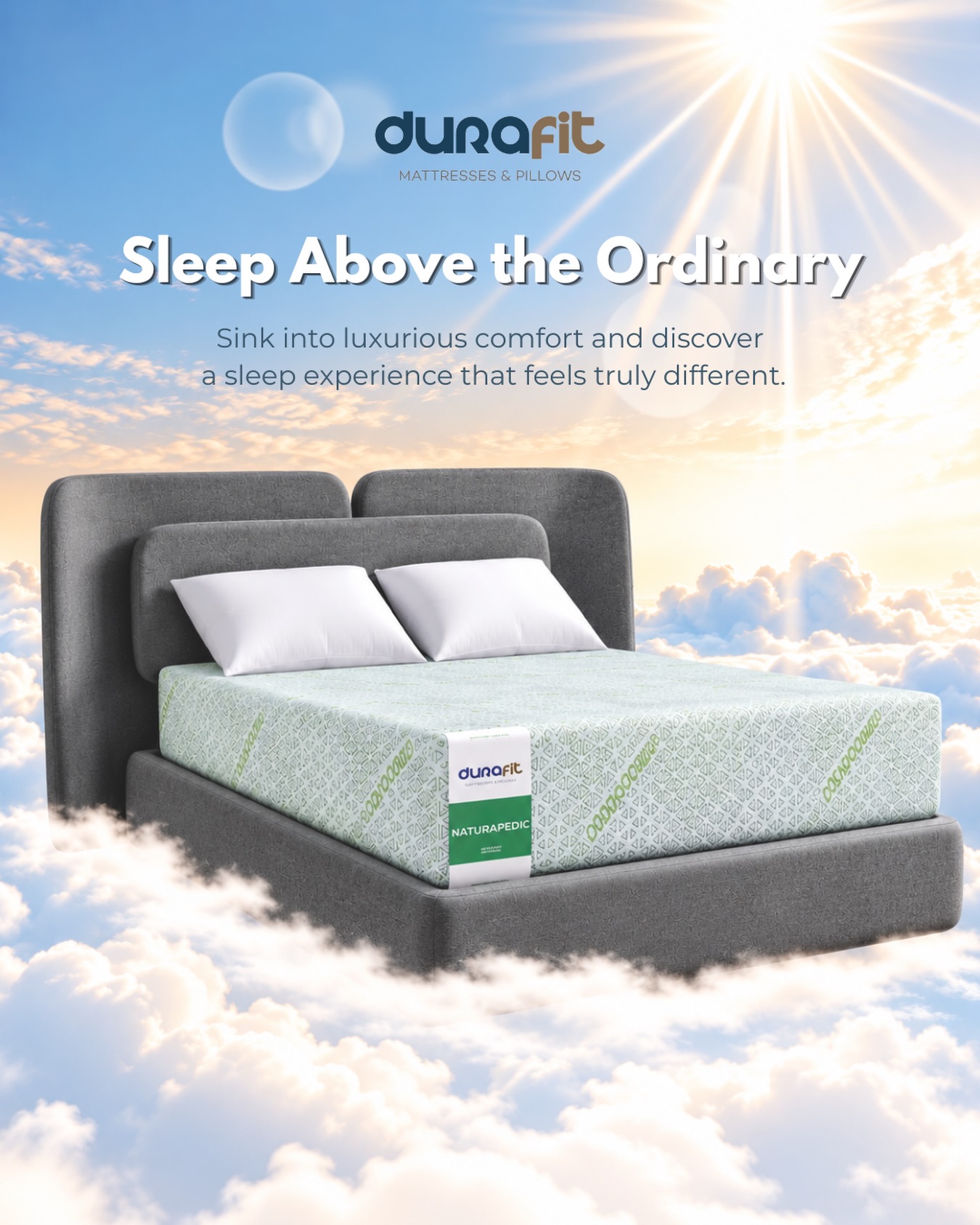 Sleep above ordinary, every night. ☁️😴
With Durafit Mattress, drift into cloud-like comfort and wake up refreshed. Because your sleep deserves to be extraordinary. ✨
#DurafitMattress #SleepAboveOrdinary #CloudLikeComfort #BetterSleepBetterLife #SleepWell