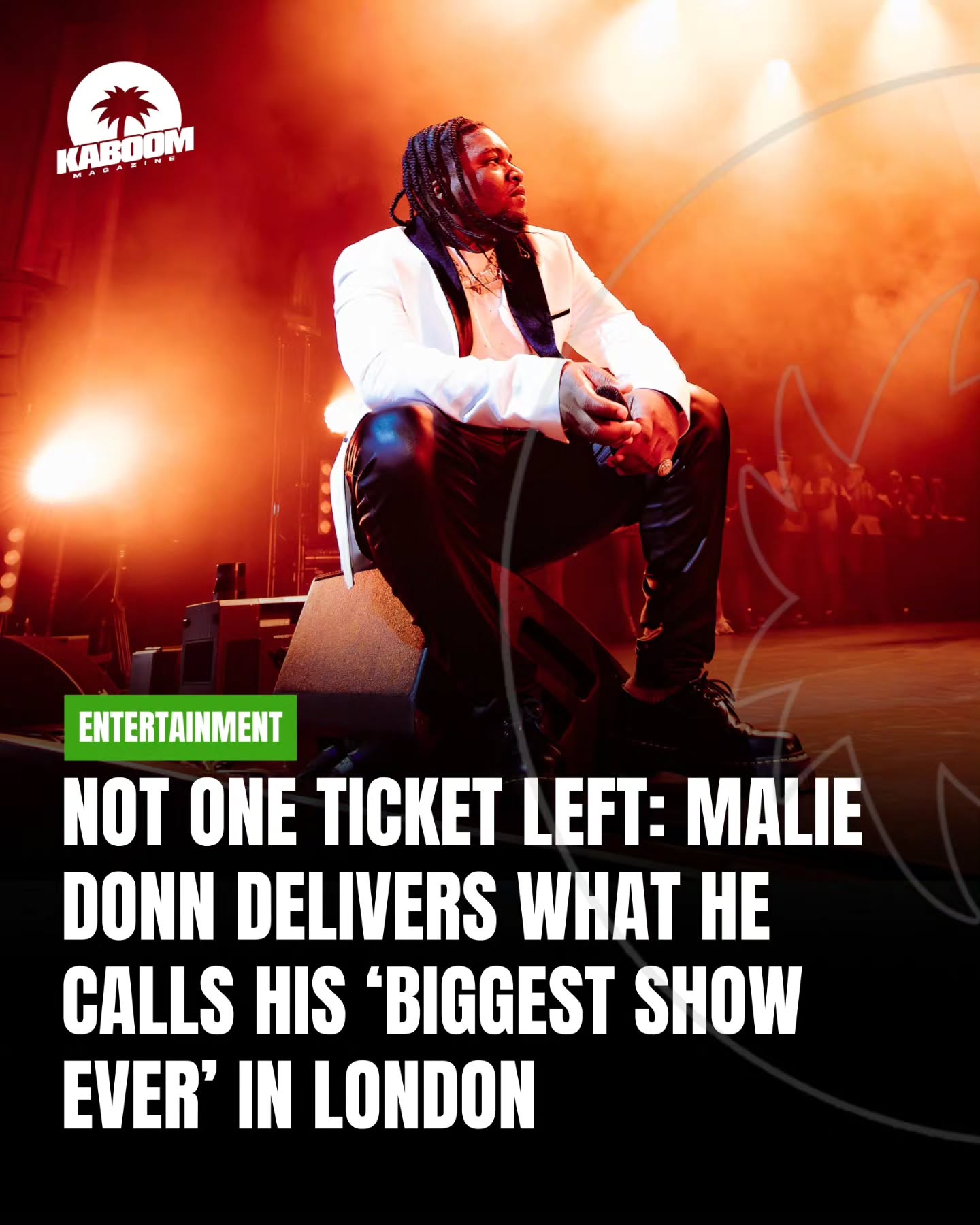 Not one ticket was left in the building as dancehall artiste #MalieDonn completely sold out Indigo at The O2 in London on Saturday night, delivering a 90-minute performance he declared his “biggest show ever.”
The “Golden Child” ran through favourites including “Body Tea,” “Van Cleef,” “V6” and “Adios,” with a largely female crowd singing along. A standout moment saw Malie take his performance to the balcony, while he also incorporated dancers into his live set for the first time.
Showing love to the UK scene, Malie brought out hitmaker Not3s and Tim Duzit, while The Rara, Frass and Strikes were also part of the show.
Coming just one day after the release of his debut album, The Golden Child, the sold-out show marked another major step in Malie Donn’s international rise. Next up are Vybz Kartel’s Freedom Street Europe and a scheduled performance in Canada.
📸 @sjp_p for Kaboom Magazine
#KaboomMag #Kaboom