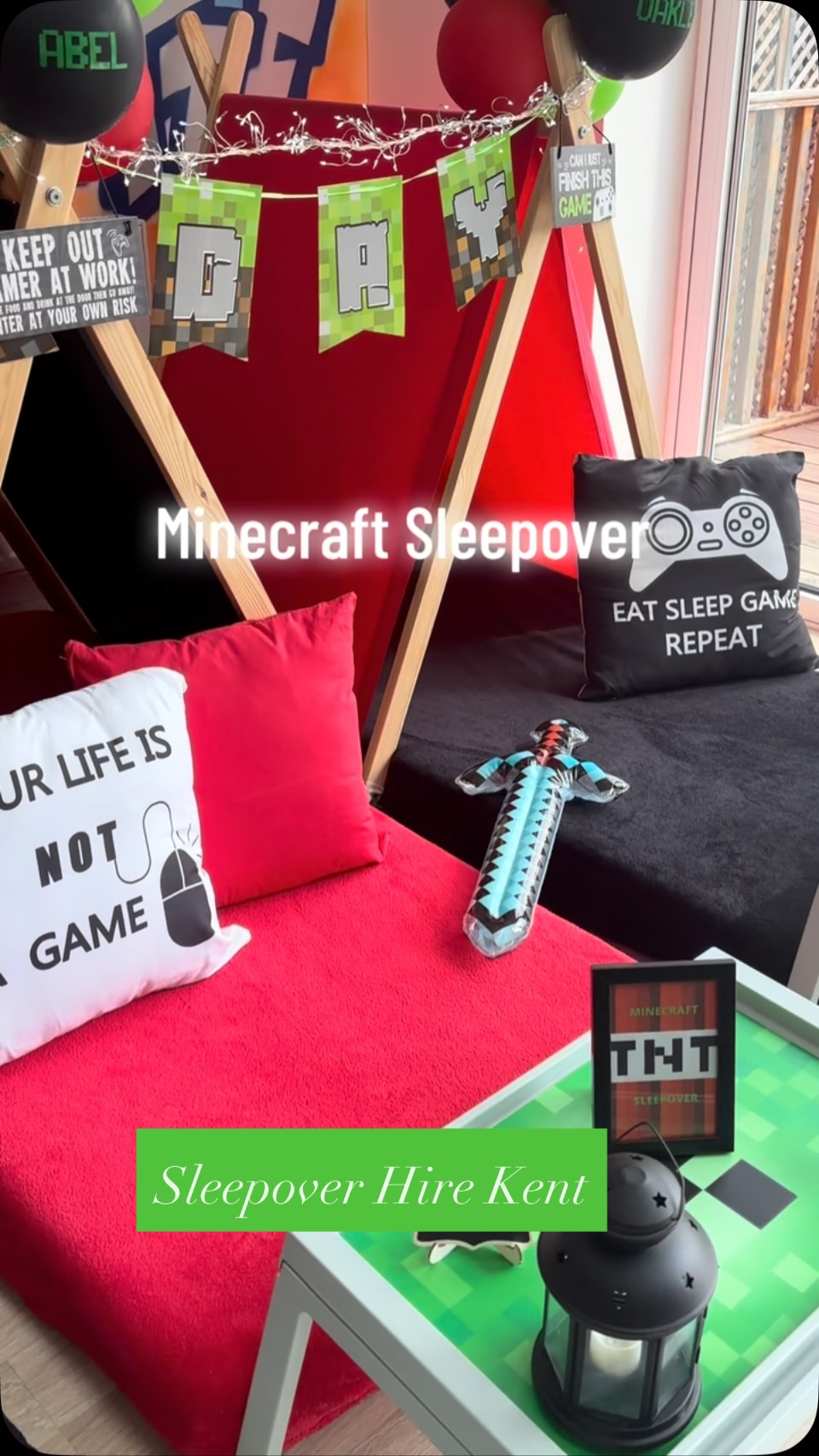 Gaming Sleepovers for boys and girls. DM for more info #teepeehirekent #kent #medwaybusiness