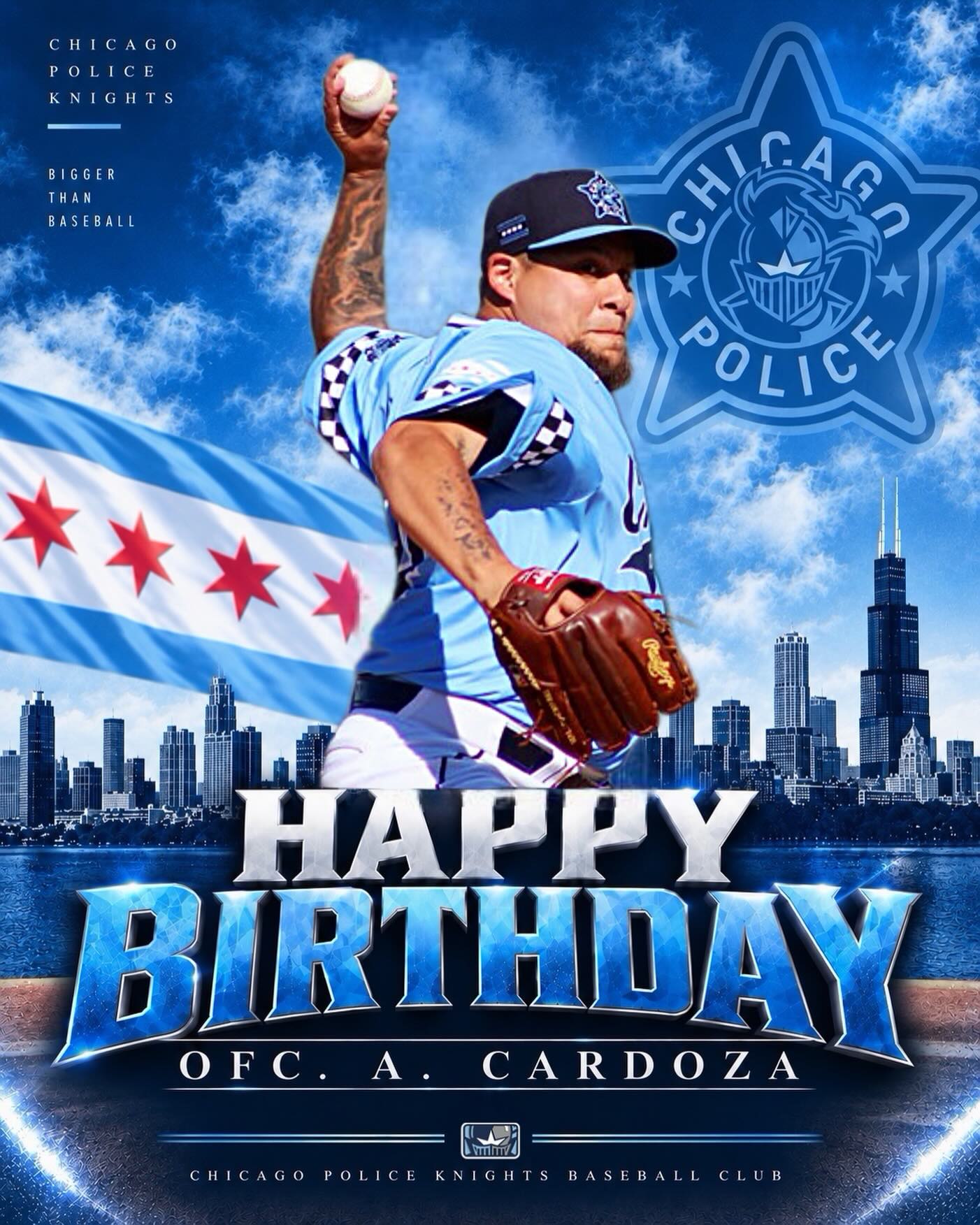 Happy birthday to one of our longstanding, loyal, committed, CPD Knights Brother, Ofc. A. Cardoza! Thank you for your dedication! Enjoy your day!
Stay safe and God bless! 🙏🏼
