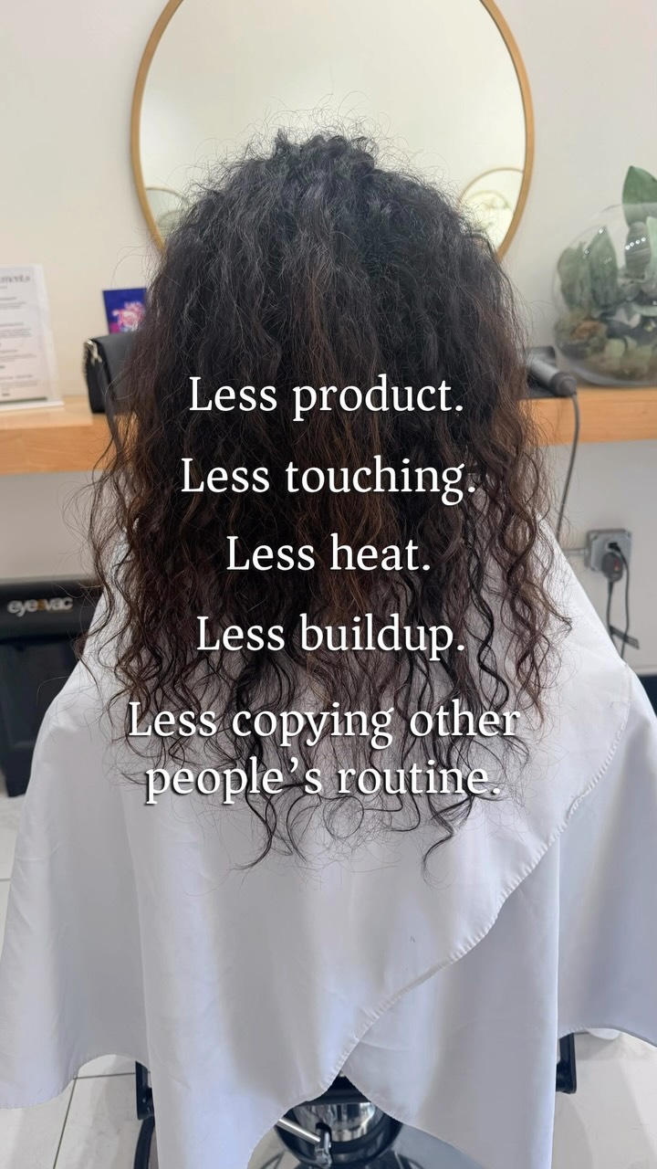 When you have curly hair, sometimes you just need LESS.
What do you think you need less of? Comment the emoji 💬
🧴 less product
✋🏽 less touching
🥵 less heat
📈 less buildup
🧖🏽♀️ less copying other people’s routine
Share this to a friend to help them find out what they need less of 💚