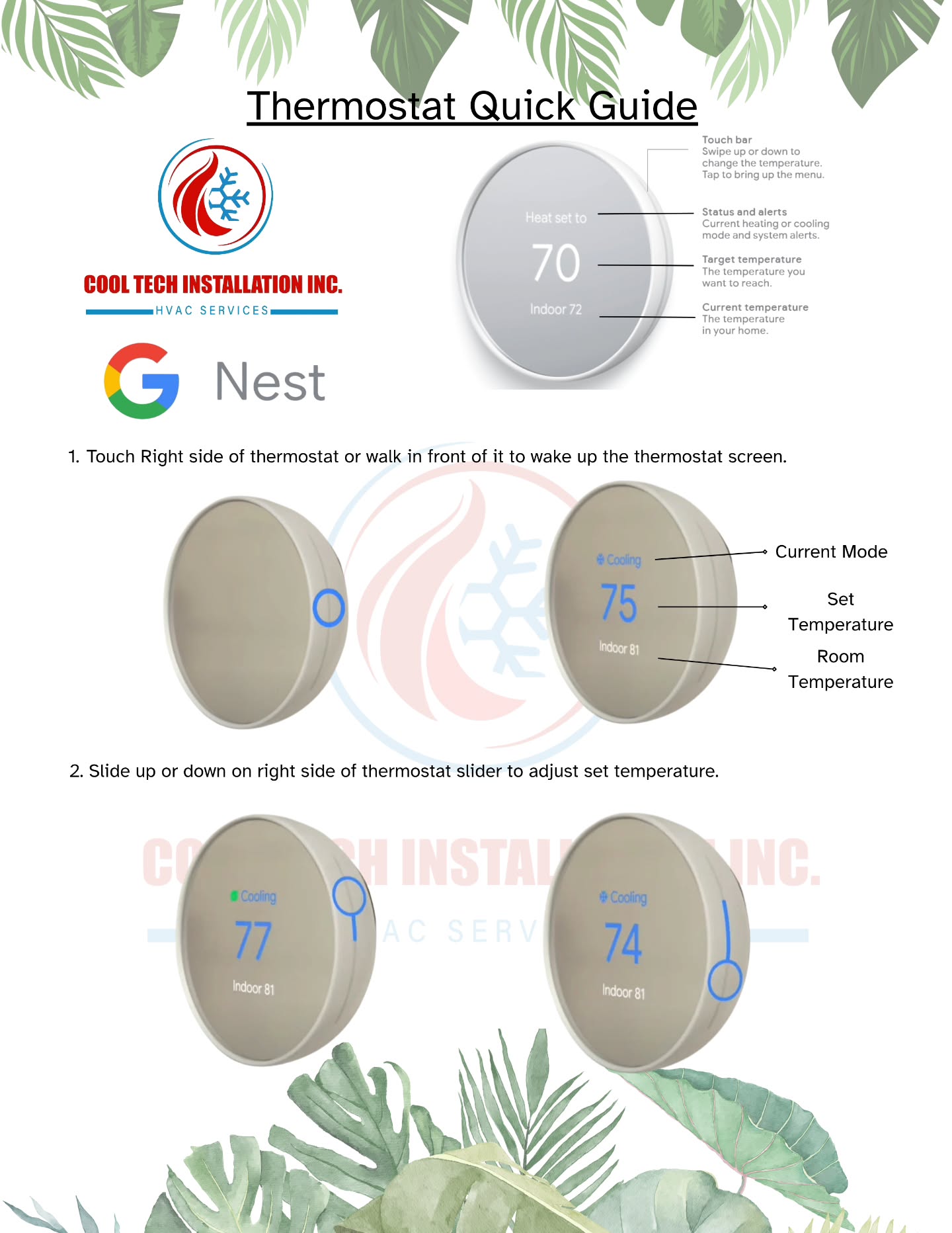 Save this quick guide for your Google Nest Thermostat!