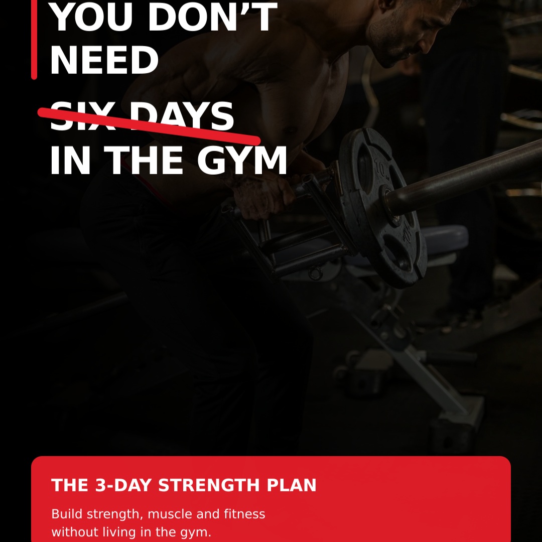 You don’t need to train six days a week to get strong and build a body that perform well.
But every September, I see the same thing.
You come back from holiday feeling unfit and out of routine.
So you decide to go all in.
Monday: chest.
Tuesday: back.
Wednesday: legs.
Then work gets busy, a meeting runs late, you miss one session and suddenly you feel like the whole week is ruined.
The problem isn’t your effort.
The problem is that the programme was never built around your real life.
If you’re running a business, working long hours or raising a family, three properly structured sessions can be more than enough.
One session built around strength.
One session focused on your hinge and upper body.
One full-body session with unilateral work, carries or conditioning.
Train. Recover. Adapt. Then come back and perform again.
Because training is only the stimulus.
The progress happens when you can recover from it and repeat it consistently.
I’d rather see you complete three quality sessions every week than constantly fail a six-day programme that looks impressive on paper.
Three sessions completed will always beat six sessions planned.
Comment “STRONG” and I’ll send you my Strength Guide.