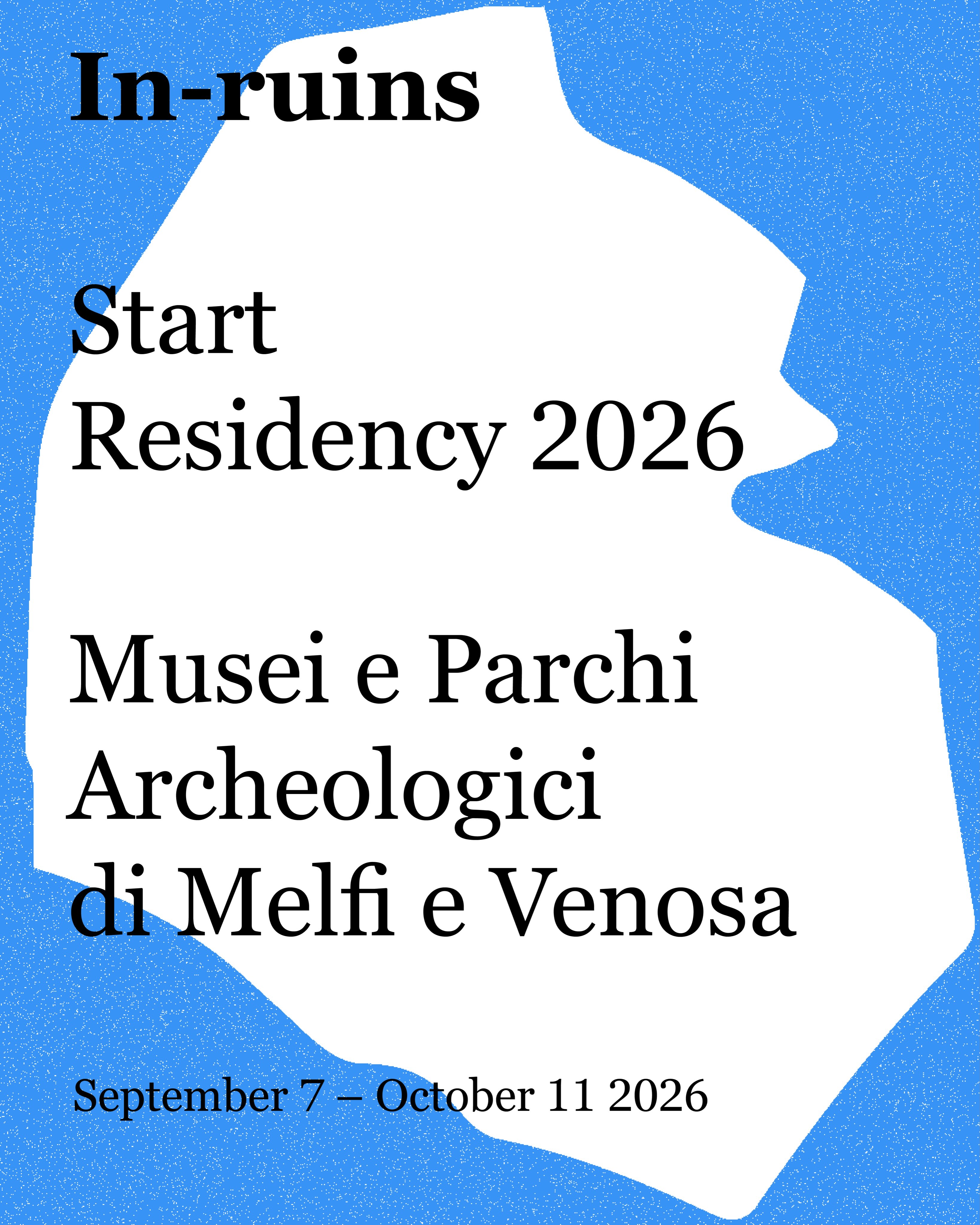 𝐈𝐧-𝐫𝐮𝐢𝐧𝐬 𝟐𝟎𝟐𝟔 𝐒𝐓𝐀𝐑𝐓𝐒 𝐭𝐨𝐝𝐚𝐲!
with:
Nona Inescu / @nonainescu
Nazira Karimi / @nazirakar
Niccolò Masini / @niccolomasiniio
Lucas Cornejo Pásara / @grisnotangris
____________________
In-ruins 2026 📍 Residency: September 7 - October 11, 2026
Hosted by the Archaeological Museums and Parks of Melfi and Venosa @museiparchimelfivenosa, in partnership with the Municipality of Venosa and under the patronage of the Municipality of Melfi.
Organized in collaboration with @fondazioneelpis; under the patronage of @italiapatriadellabellezza; in synergy with @aha_network. In-ruins is member of @stare_in_residenza network since 2021.
The residency is directed by @nicolaguastamacchia with the curatorship of @neetido
Design: @donatoloforese