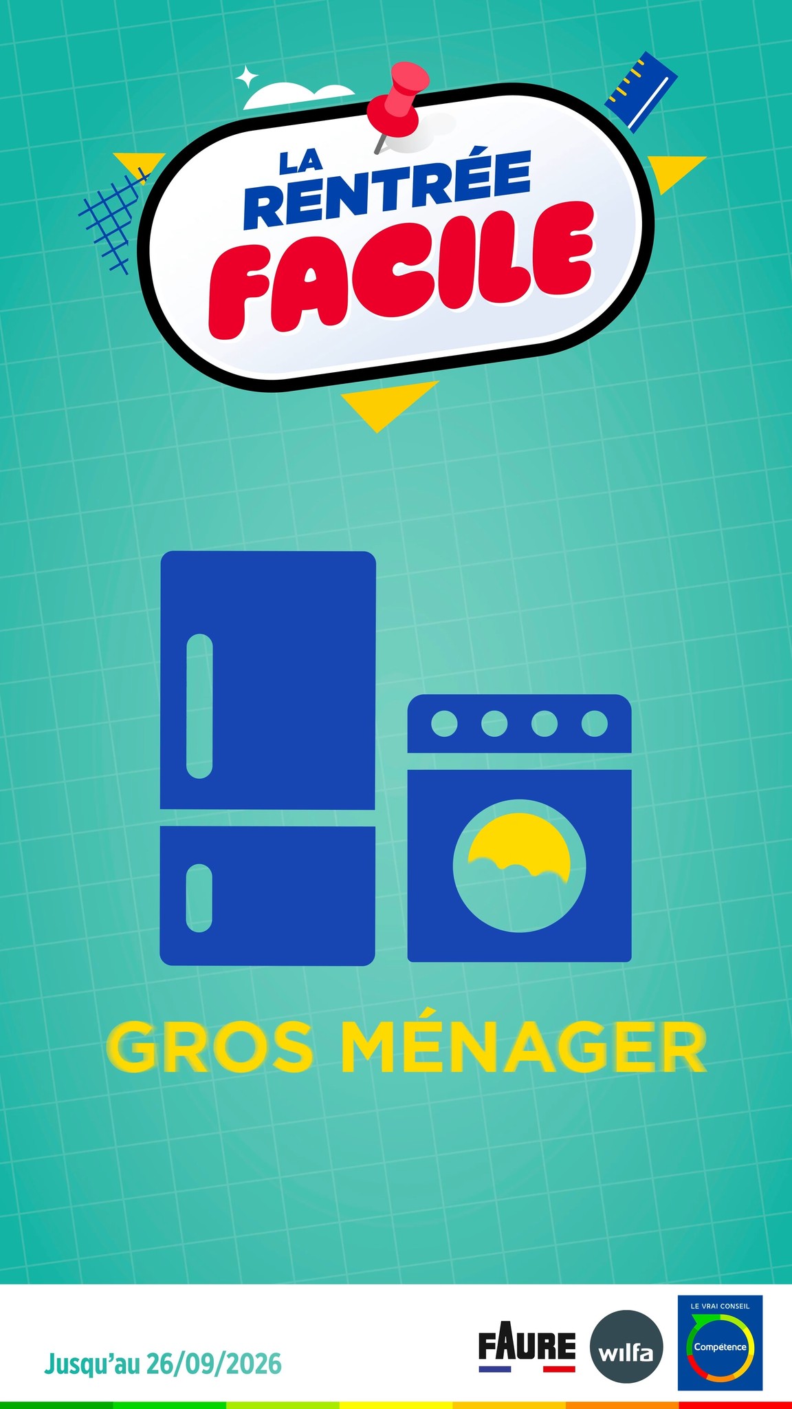 🏠 Pour la rentrée, équipez votre maison sans faire l’impasse sur le confort !
Lavage, vaisselle, conservation des aliments… découvrez notre sélection Gros Électroménager pensée pour faciliter votre quotidien.
🧺 Des lave-linge Hisense et FAURE pour prendre soin de votre linge,
🍽️ un lave-vaisselle Bosch pour vous simplifier l’après-repas,
❄️ et les solutions froid FAURE pour conserver vos aliments au quotidien.
Des équipements pratiques et performants, accompagnés de belles offres à découvrir pendant notre opération La rentrée, facile !
Retrouvez toute notre sélection Gros Électroménager dans le catalogue rentrée 2026.
Rendez-vous dans vos magasins Compétence
https://www.magasinscompetence.fr/�
Offres valables jusqu'au 26/09/2026.
#MagasinsCompétence #GrosElectroménager #Hisense #FAURE #Bosch #Électroménager #Maison #LeVraiConseil #Rentrée2026 #CatalogueCompétence