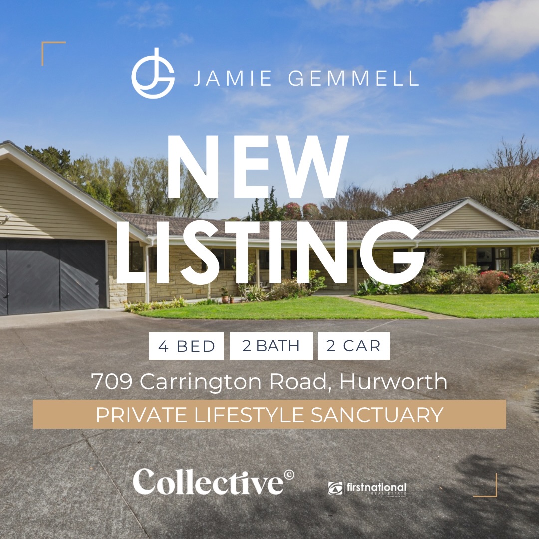π‘ NEW LISTING
709 Carrington Road, Hurworth
ποΈ 4 Bedrooms | π 2 Bathrooms | π 2 Garages
πΏ Approx. 1.58 Hectares
PRIVATE LIFESTYLE SANCTUARY
Designed to evoke the relaxed character of a Californian ranch, this substantial family home offers space, privacy and a truly special lifestyle setting just beyond the city fringe.
Featuring four generous bedrooms, a rumpus/5th bedroom, office and impressive sunken lounge, thereβs plenty of room for the whole family. Outside, established gardens, paddocks and a picturesque tree-lined driveway create a beautiful sense of seclusion.
Bordered by the Te Henui Stream, thereβs even access to a swimming hole and waterfall β your own private slice of country paradise.
Deadline Sale β 4pm, 30 September (unless sold prior)
Contact me today to arrange your viewing π