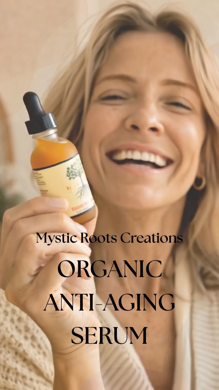 Anti-aging care is not about stopping time. It is about caring for the skin that has lived through it. ✨
Mystic Roots Organic Anti-Aging Serum delivers concentrated botanical nourishment to help your skin feel softer, smoother, and beautifully cared for.
A few drops. A quiet moment. A ritual your skin will look forward to.
Shop at MysticRootsCreations.com