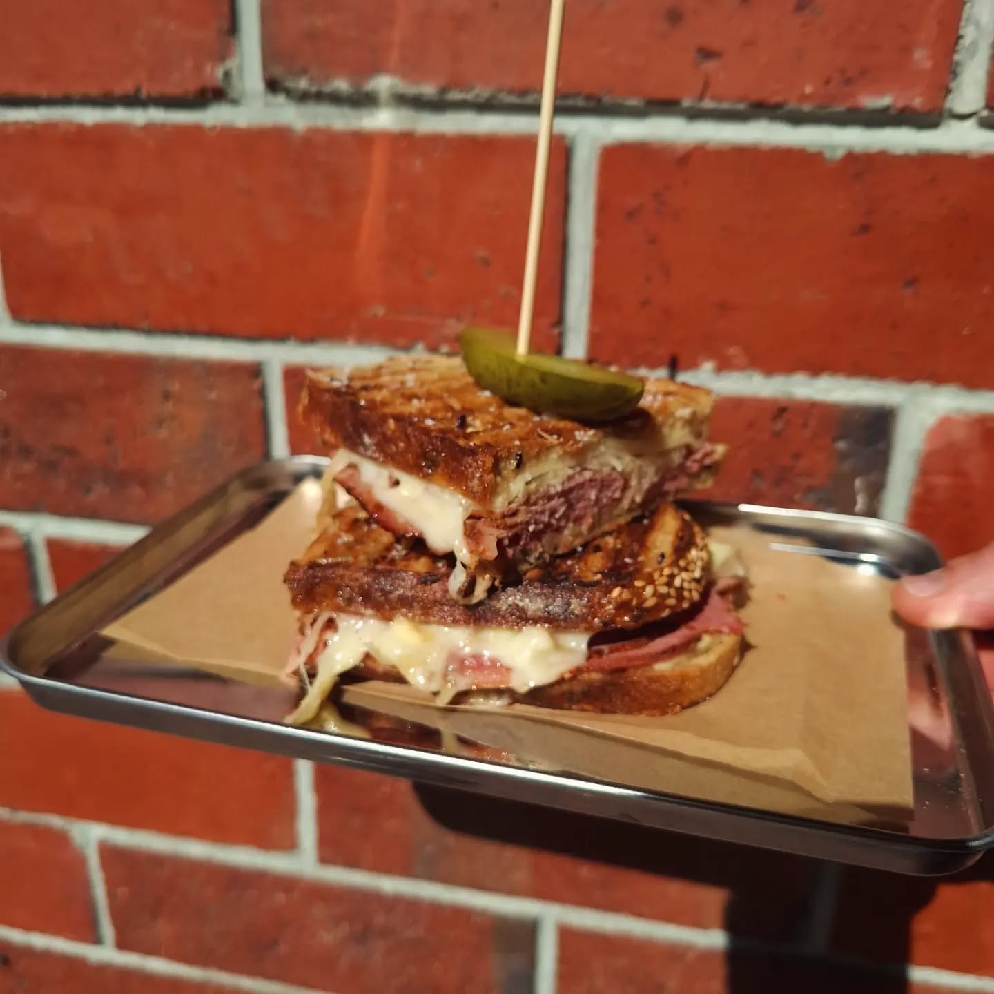 Return of the Reuben
Pastrami, Swiss cheese, sourkraut, mustard, on seeded multigrain. You guys missed it, so we brought it back!