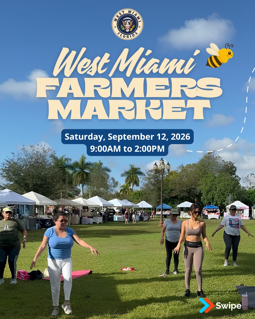 West Miami Farmers Market returns this Saturday, September 12! ๐ฟ๐๏ธ
Interested in vending? Comment 'Vendor' and we will send you the application link.
โจ Shop from local vendors offering seasonal produce, seasonal fruits and vegetables, artisan breads, baked treats, cold-pressed juices, gourmet dips, jewelry, handmade goods, and more!
Plus, enjoy free activities for all ages:
๐ 9โ10 AM โ Zumy: Zumba Session
๐ง 10โ11 AM โ Federica Donato: Easy Yoga & Meditation Class
๐จ 11:30 AMโ12:30 PM โ Christopher Ventura: Kids Art Activity
Vendors you'll see!:
Alice Beauty Shop @_alicefashionworld_
Charitin @charitin.0128
Crema Coffee Bar LLC @cremacoffeebar_
Designs By Delia @designs_bydelia
Dk Soles @dksoles
Hangry Joe's Hot Chicken @hangryjoeschicken
JV WOODWORKS @JVWOODWORKS_2020
King Of Hummus Inc @kingofhummus_inc
Lineage @lineageprovisions
Nabe Bakehouse @nabebakehouse
Miami Lux Sweets @miamiluxsweets
Open Oven Bakery @open_ovenbakery
Sisterly Sweets @sisterlysweets_miami
Skyโs snack shack @skylarssnackshack
Southwest Ranches Farmers Market @swrfmarket
๐ Grab a bite, stroll through the park, support local small businesses, and enjoy a relaxed Saturday morning with the community!
๐ Cooper Park, 5751 SW 16th St, Miami, FL 33155
๐
Saturday, September 12, 2026
๐ 9 AMโ2 PM
๐๏ธ Free admission!
๐ Free parking available
โ Rain or shine
๐๏ธ The market takes place every 2nd Saturday of the month, from September 2026 through April 2027.
This event is sponsored by PNC @pncbank! Stop by to learn more about their financial education tools and resources to help you plan for your financial goals.
๐ Save the date and come spend your Saturday supporting local! ๐
Will we see you there?
#miamifriendors #westmiami #westmiamifarmersmarket #farmersmarket #southfloridaevents