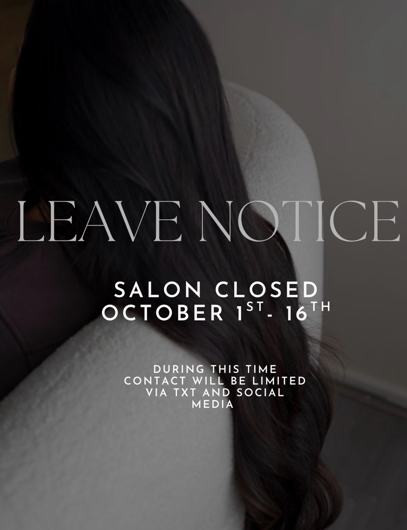 Leave notice ☀️
Just a reminder that I will be on leave October 1st- 16th
During this time I may not have service and contact will be limited.
I will respond to all messages & enquiries when I return ☀️
At the moment I have four appointments left for 2026
But I will post any cancellations that may occur
Naomi 🤍