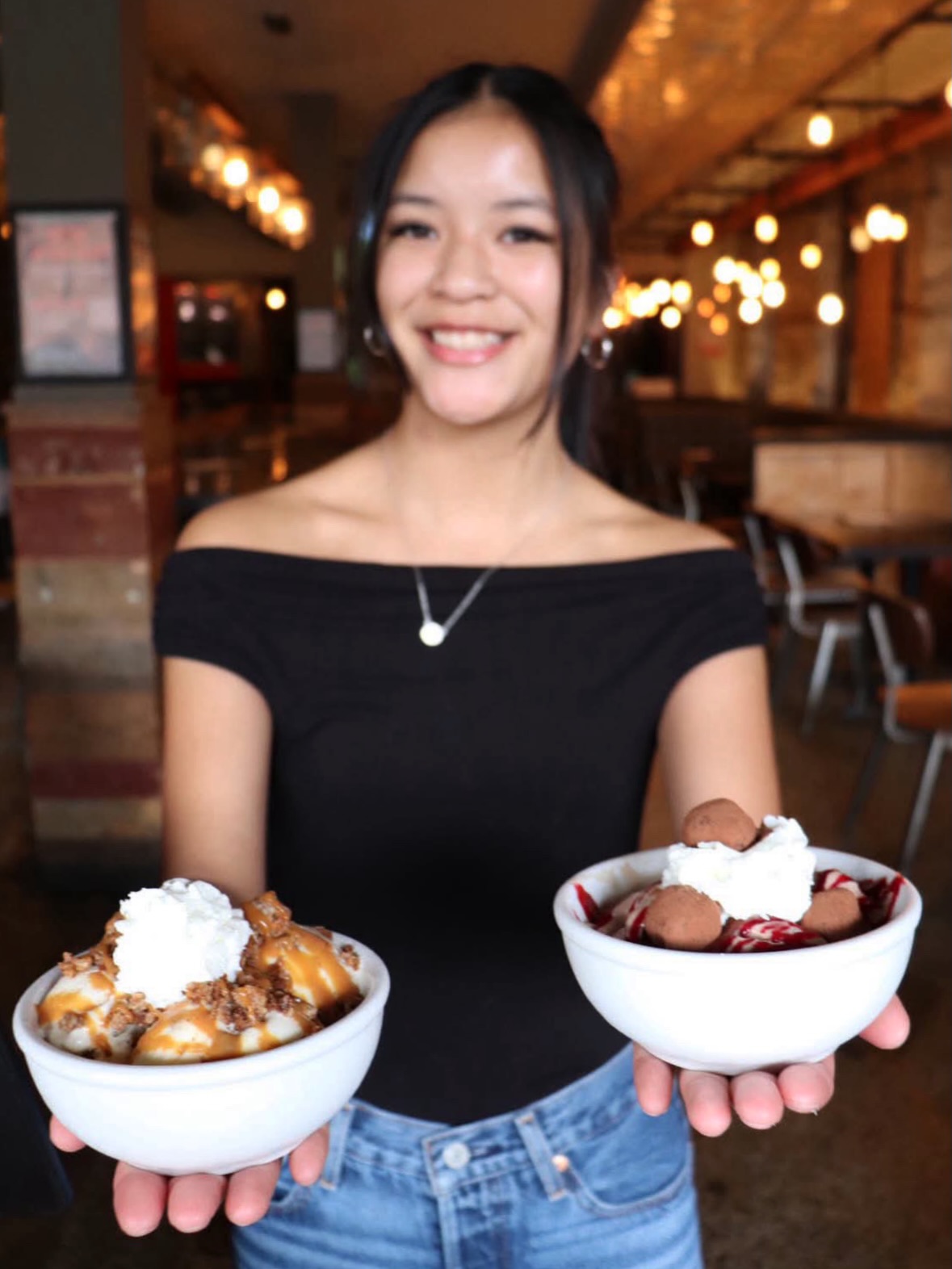 🍦 September Sundaes with Sarah ❤️
🥕 Carrot Cake
Cream cheese ice cream, carrot cake crumble, toffee, caramel sauce & whipped cream.
Not available gluten-free.
🍫 Raspberry Chocolate Truffle
Chocolate ice cream, mini dark chocolate truffles, raspberry coulis & whipped cream.
Available gluten-free.
Here for September only! #DowntownGuelph #RoyalElectric #GuelphEats #519Group