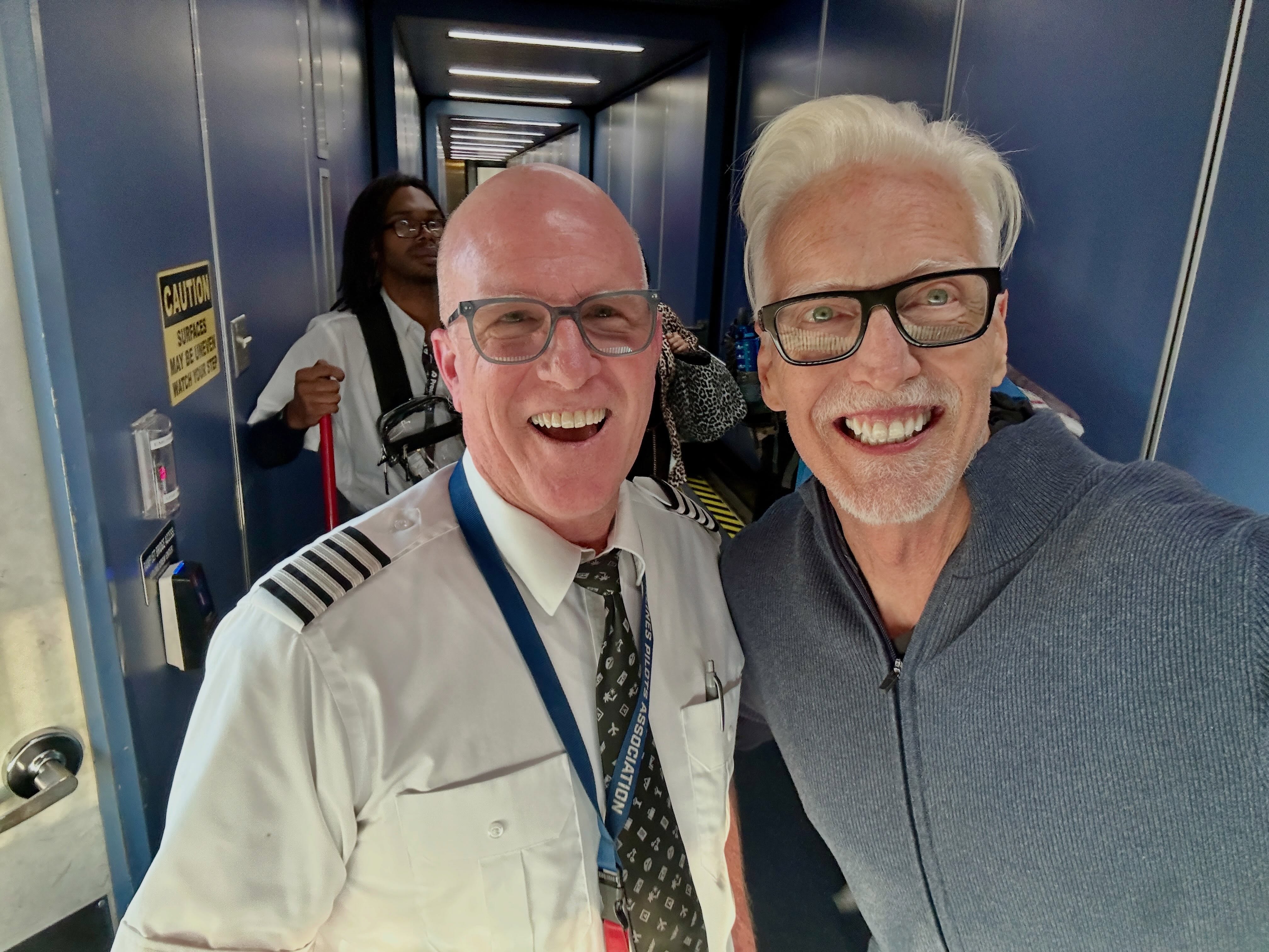 Incredible! I saw my high school classmate John Woods last night as I arrived in Vegas on a Southwest Airlines flight. John is a pilot for Southwest and I’ve looked for him for 30 years as I was exiting a flight… And yesterday, boom, there was. He was the next pilot on for the following flight. What a blessing… So fun!