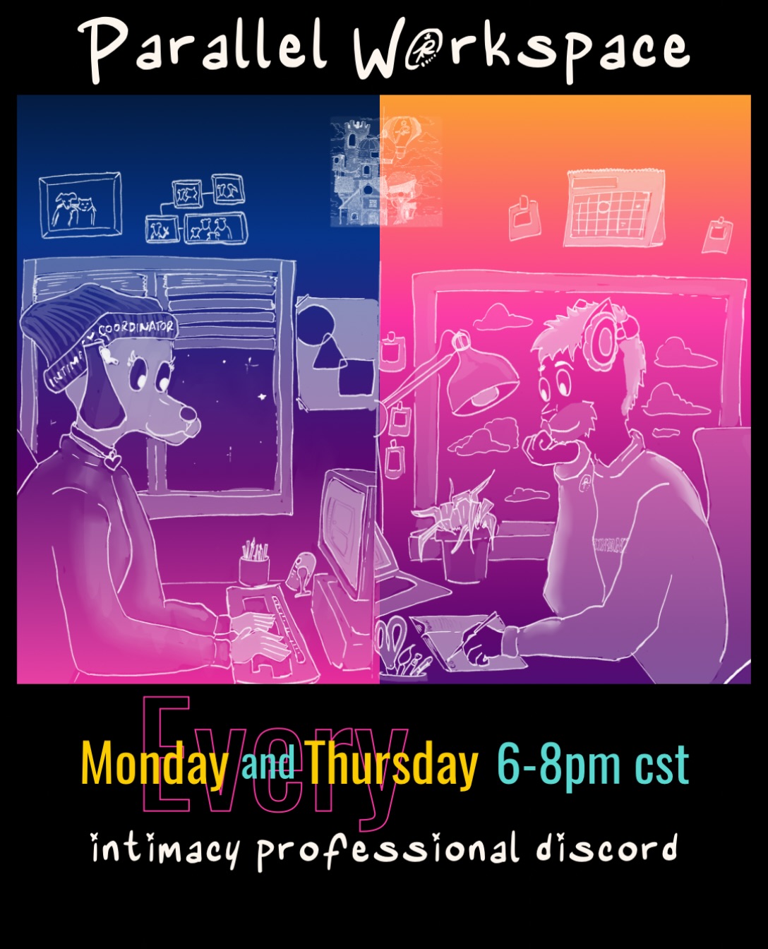 Does body doubling help you focus and get work done? Join us any / every Monday and Thursday from 6-8pm cst. Parallel workspace was created to help intimacy professionals with adhd, or who just desire a low stakes accountability buddy for task accomplishment. Whether you’re cleaning the apartment, preparing your next script, or knitting a new fall garment, come stop by the Intimacy Professional Parallel Workspace every Monday and Thursday from 6-8cst.
Not in our discord yet? Comment “study buddy” for a dm with the server link. #adhd #intimacyprofessional #intimacycoordinator #intimacydirector #ipecintimacy