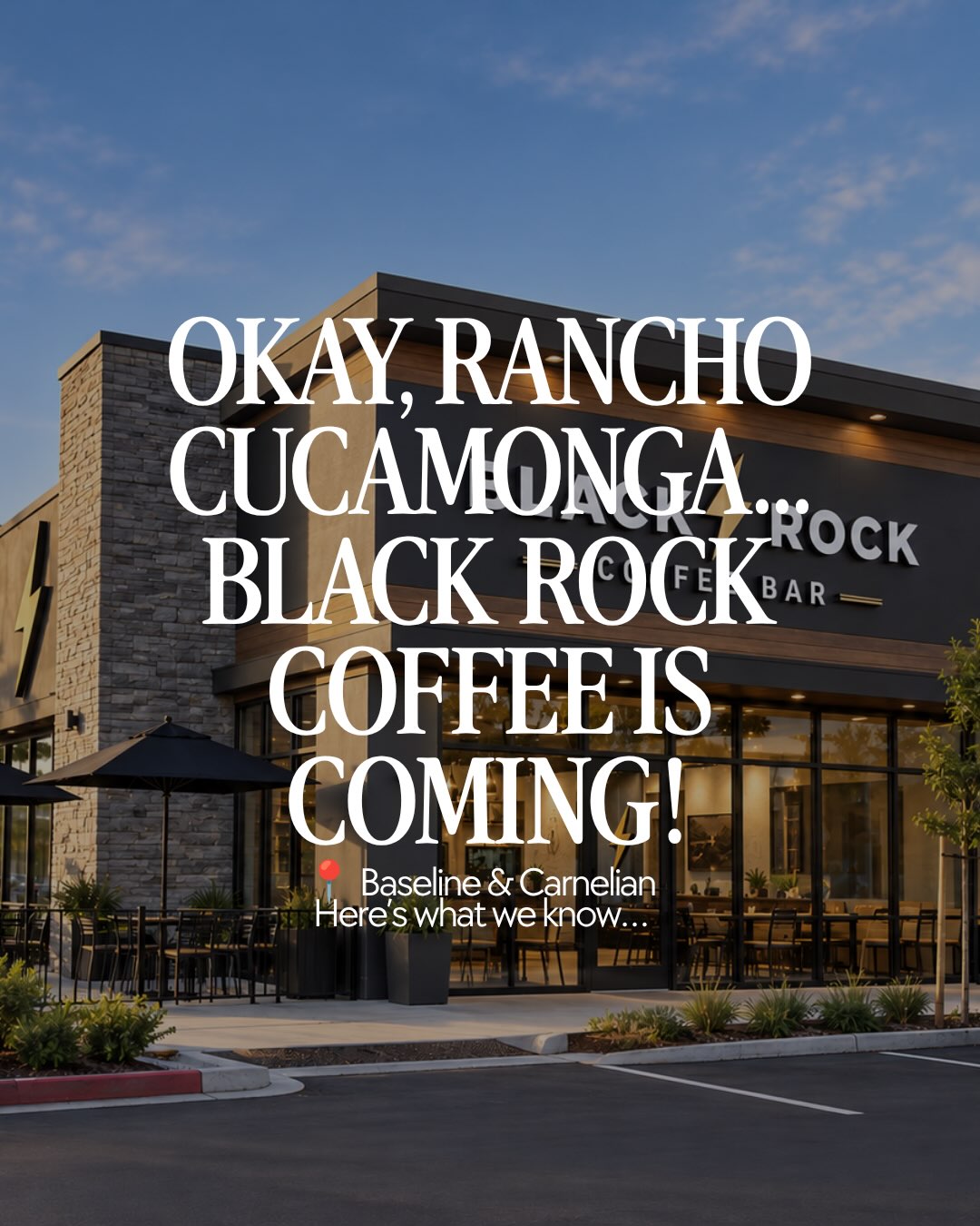 Okay Rancho Cucamonga… who else has been waiting for this one?! 👀☕️
It’s official — Black Rock Coffee Bar is coming to Baseline & Carnelian!
The new location is planned for 8736 Base Line Road (where the old Carl’s was), with an expected opening this fall.
I love sharing these little updates because our community is always changing, and let’s be honest… I’m always curious about what’s coming next!
Are you excited about Black Rock coming to Rancho?
And tell me what business would YOU love to see come to our area?👇🏼
I’m Candice — Rancho Cucamonga local + Realtor, sharing real estate, local businesses, community updates & all things Foothill Communities.
CANDICE NEWMAN | CN Realty | CalDRE 01924842