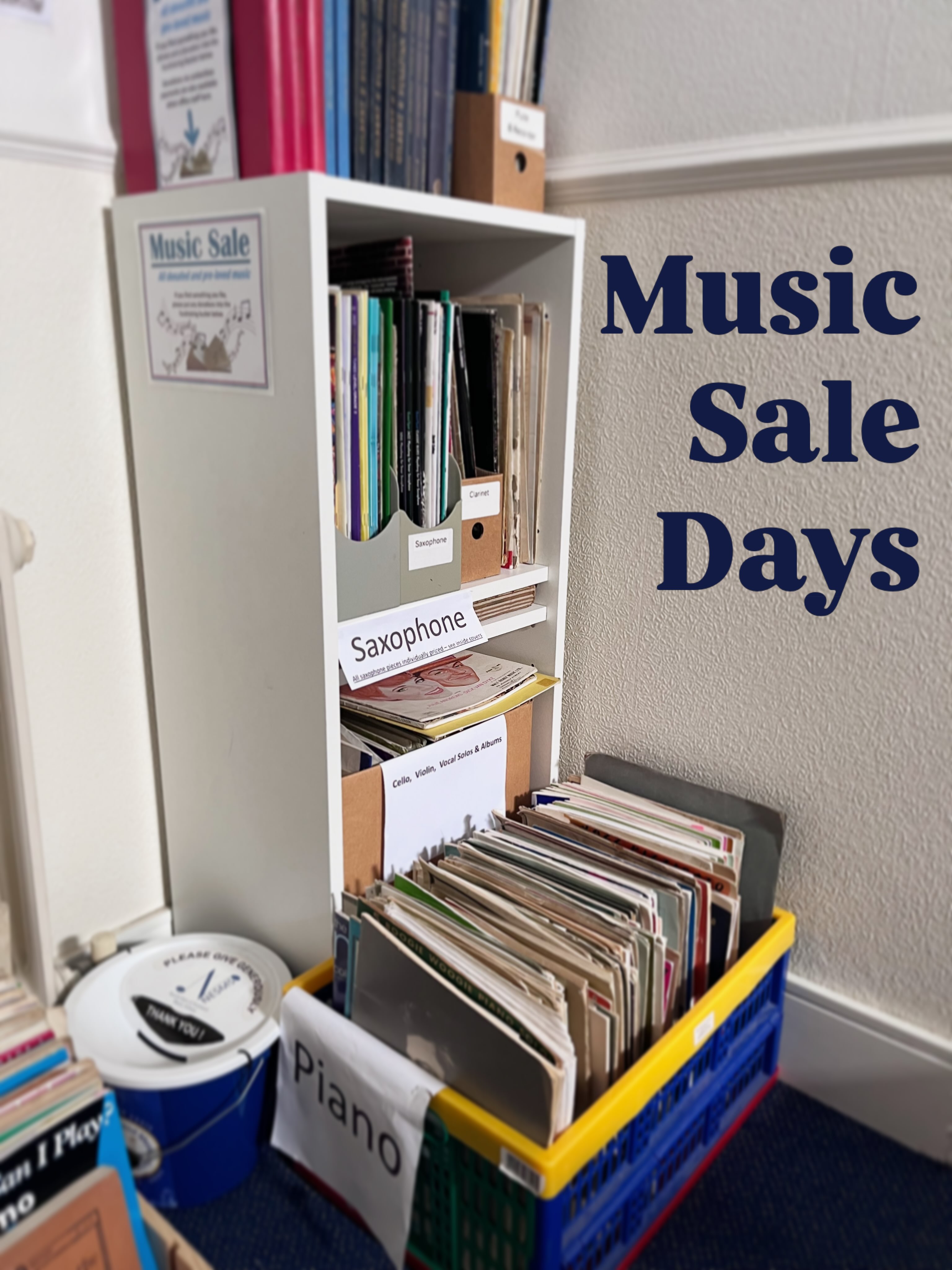 Come on down to 21 Huntly Street this Saturday 12th and Sunday 13th September, to explore the wide selection of vocal and instrumental music for sale that has been donated or removed from our own library.
Music for all levels available
Open 10am-2pm each day
Donations payable by cash or card
Please note: this is only a small fraction of the music available pictured here!