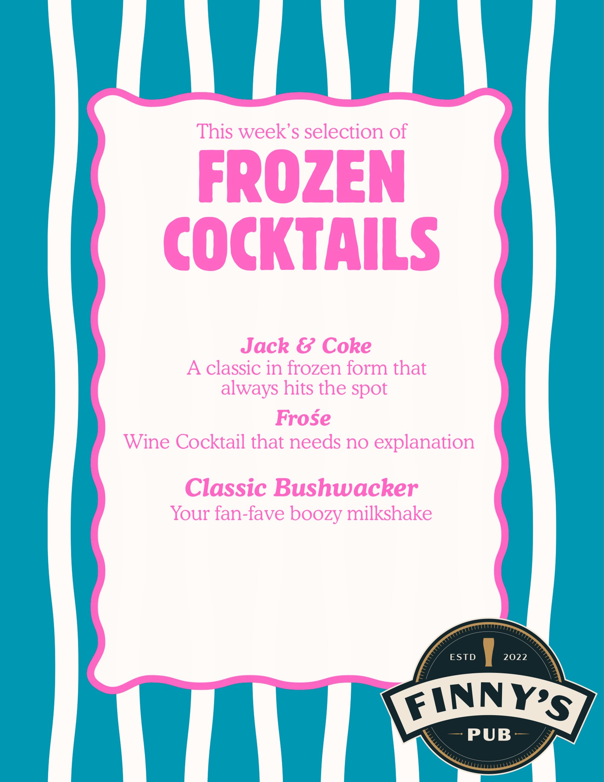 It’s Monday, so you know what that means!! New Frozens of the week!!🧊🍋🥂🥤