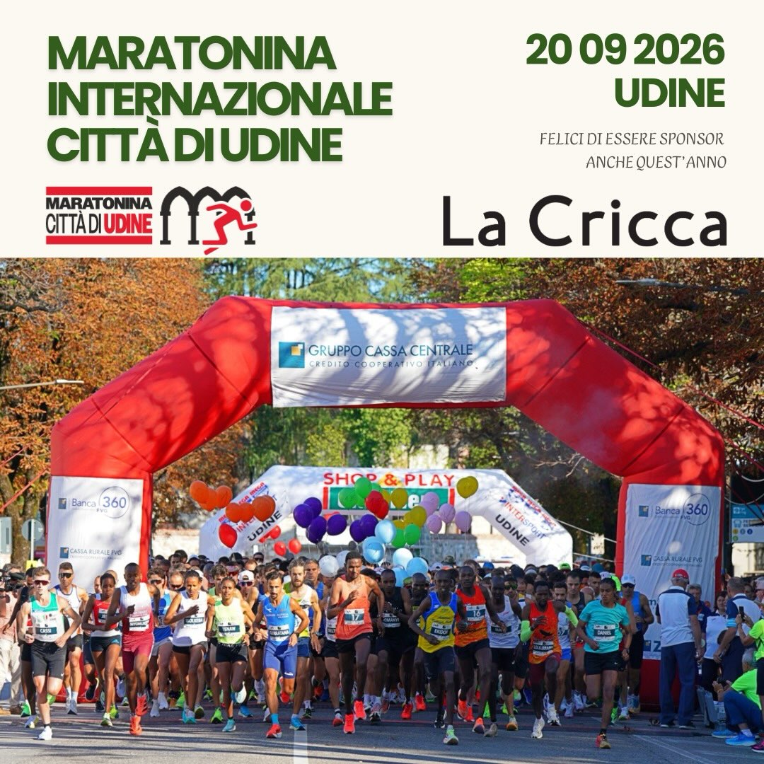 Chi corre lo sa: conta il passo, non la fretta.
Vale anche per il vino.
Orgogliosi di sostenere anche quest’anno la Maratonina Città di Udine, 20 settembre.
Buona corsa a tutti. 🏃🍷
#MaratoninaUdine #LaCricca #FriuliColliOrientali #Udine #VinoArtigianale