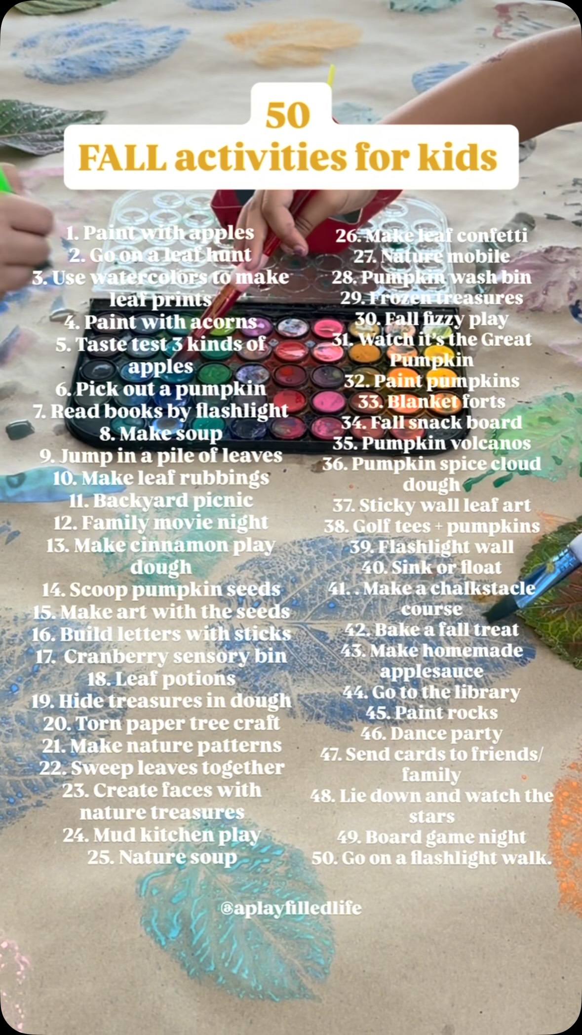 Send to a friend who is looking for simple + fun fall ideas for kids!
Comment FALL for a free printable list with all the ideas on it. Download, print + play!
Hi, I’m Gina. I am a teacher and a mom of 4. I share ways to use play to support regulation, motor skills and learning at home.
