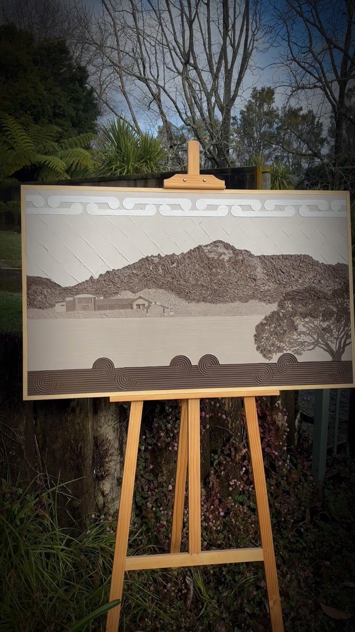 Ko Hinerupe te marae, kei raro i te mana o Whetūmatarau, ki Te Araroa ⛰️🤎🌊 #home #maunga #maori #art #aotearoa Ngā mihi nui @amylw2607 Yet another, now home with you x