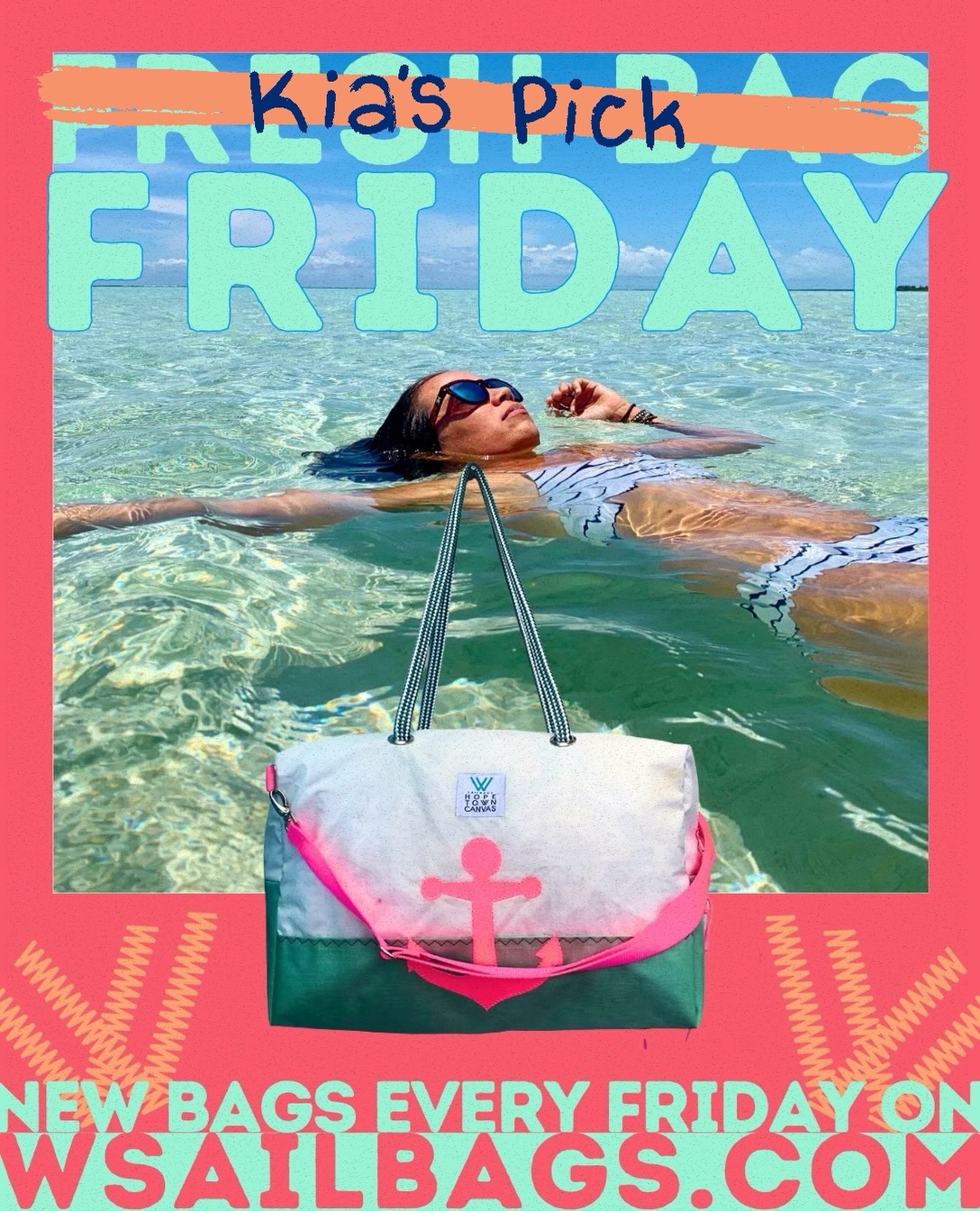 Fresh Bag Friday ✨
We are very busy enjoying the off-season, but our founder Kia has picked the perfect bag just for you. Shop her pick and more on wsailbags.com. Use code LOVEHOPE for free shipping!