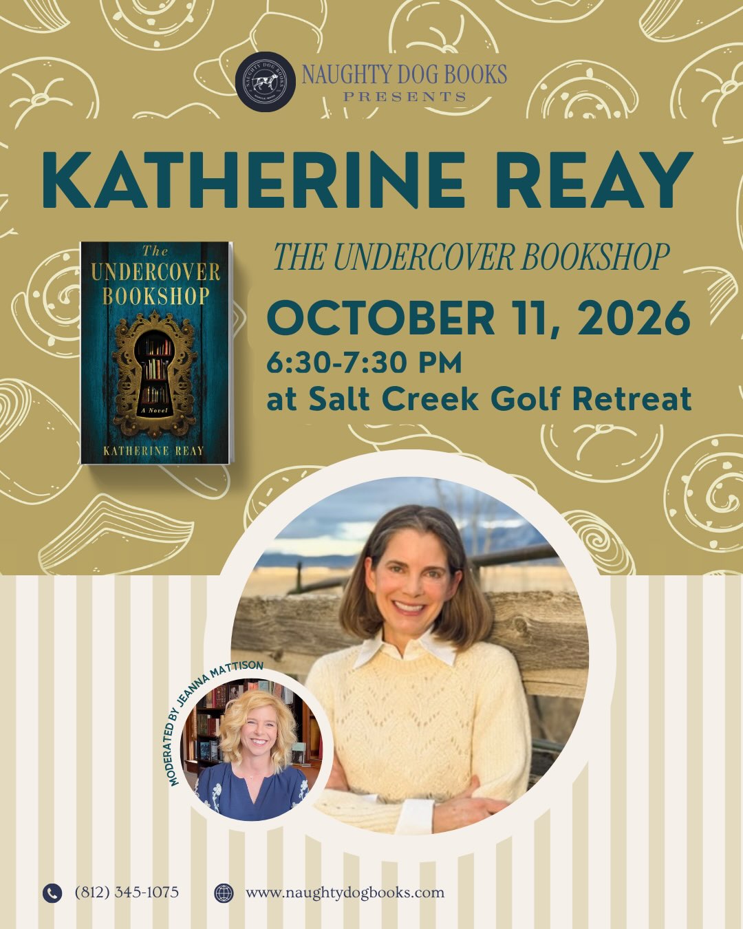 We are almost a month out from our event with national bestselling author, Katherine Reay!🎉 She will be promoting her newest book, The Undercover Bookshop, and you won’t want to miss it!😍 Tickets are on sale now through the link in our bio.
🎟️ Ticket includes:
Entry into the event
A signed paperback copy of The Undercover Bookshop
🗝️More information can be found on our website at naughtydogbooks.com under ‘EVENTS’.
@katherinereay @saltcreekgolfretreat @ilovebrowncounty @harpermusebooks
ABOUT THE BOOK:
During the winter of 1950 in the small Cotswold village of Great Rollright, amateur sleuth Gemma Brown starts to suspect that the town’s best baker, Ursula Beurton, is a Soviet spy, tumbling her headlong into a dangerous game of cat-and-mouse that ends with a decision that will lead her to the Undercover Bookshop and change her life forever.
Recently moved to the English Cotswolds, Gemma Brown desperately wants to create the kind of idyllic life she’s read about in her favorite mystery novels, with herself as the leading lady. But fitting in proves difficult as Gemma is more adept at solving mysteries and setting up the village’s first bookstore than she is at baking cakes or grasping social niceties. Nevertheless, she finds a friend in Peggy, a young woman recently moved to town herself, and Ursula Beurton, who is not only the village’s best baker but an enigmatic figure who sparks controversy in the small-town gossip network.
As Gemma spends more time with Ursula, she begins to suspect all those novels are affecting her thinking. The oddities she starts to notice must be her imagination because, if not, they point to something far more dangerous than winning the local baking contest or being placed on the church committee. Could her neighbor be a real spy?
Following her instincts and a few skills learned through fiction, Gemma soon becomes embroiled in an international intrigue involving the village’s mysterious benefactor, Lady Marchmont, MI5, and the KGB. In an unexpected twist, however, Ursula asks Gemma for a favor which may endanger all their lives as their next chapter unfolds in Gemma’s new venture, the Undercover Bookshop.