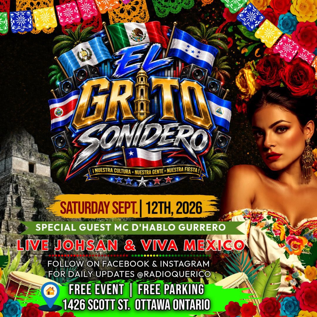 Se armo El Grito Sonidero!!!
Presentacion espectacular de:
@yosoyjohsan
@brotherh24
@vivamexicoottawa_zu
@salsarehab
Ven y disfruta de la Gastronomia is que hace gritar…
AJUAA!!!!! ESO CHINGADO!!!!!!
1426 Scott St Ottawa
11am-7pm