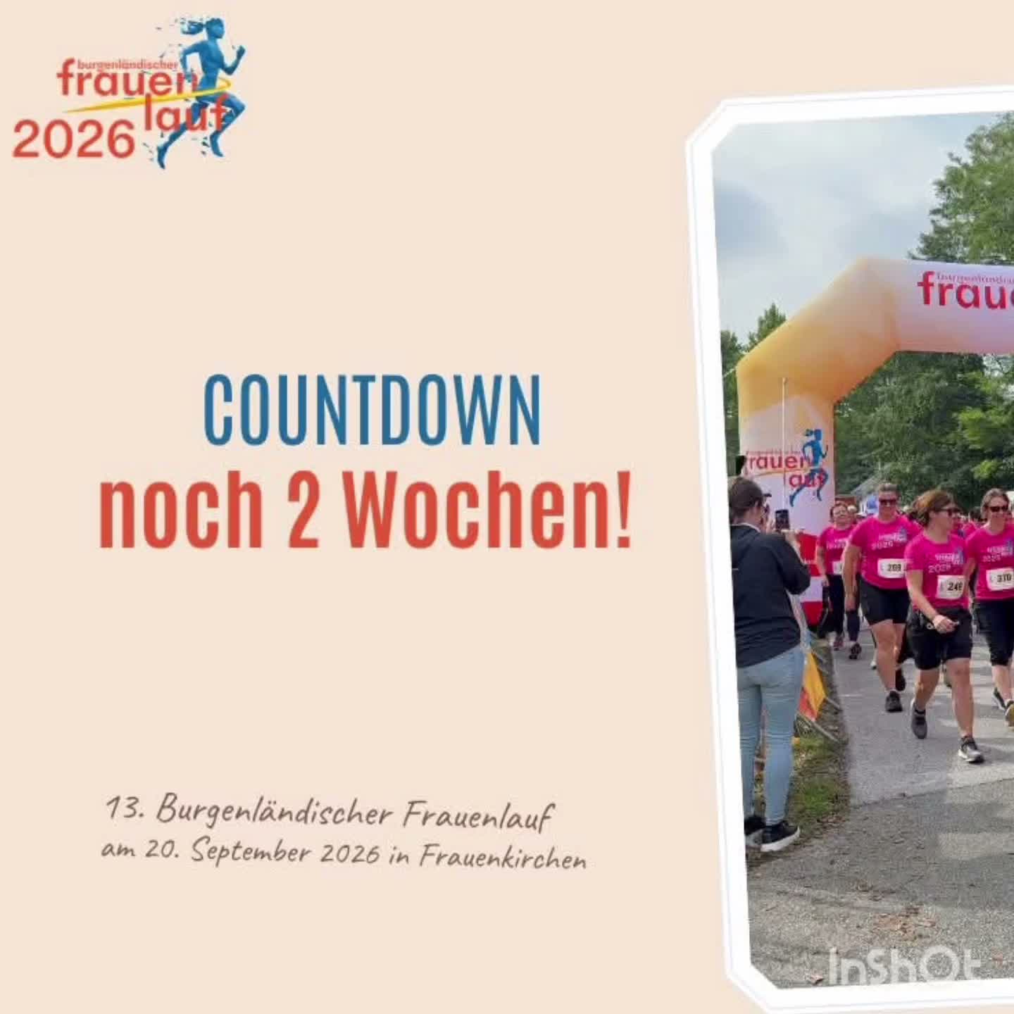 Nur noch 2 Wochen bis zum FRAUENLAUF 🩷
20. September in FRAUENkirchen - bist du schon angemeldet?
#BurgenländischerFrauenlauf #Frauenlauf2026
#frauenfuerfrauen
@frauenfuerfrauen
@frauenreferat