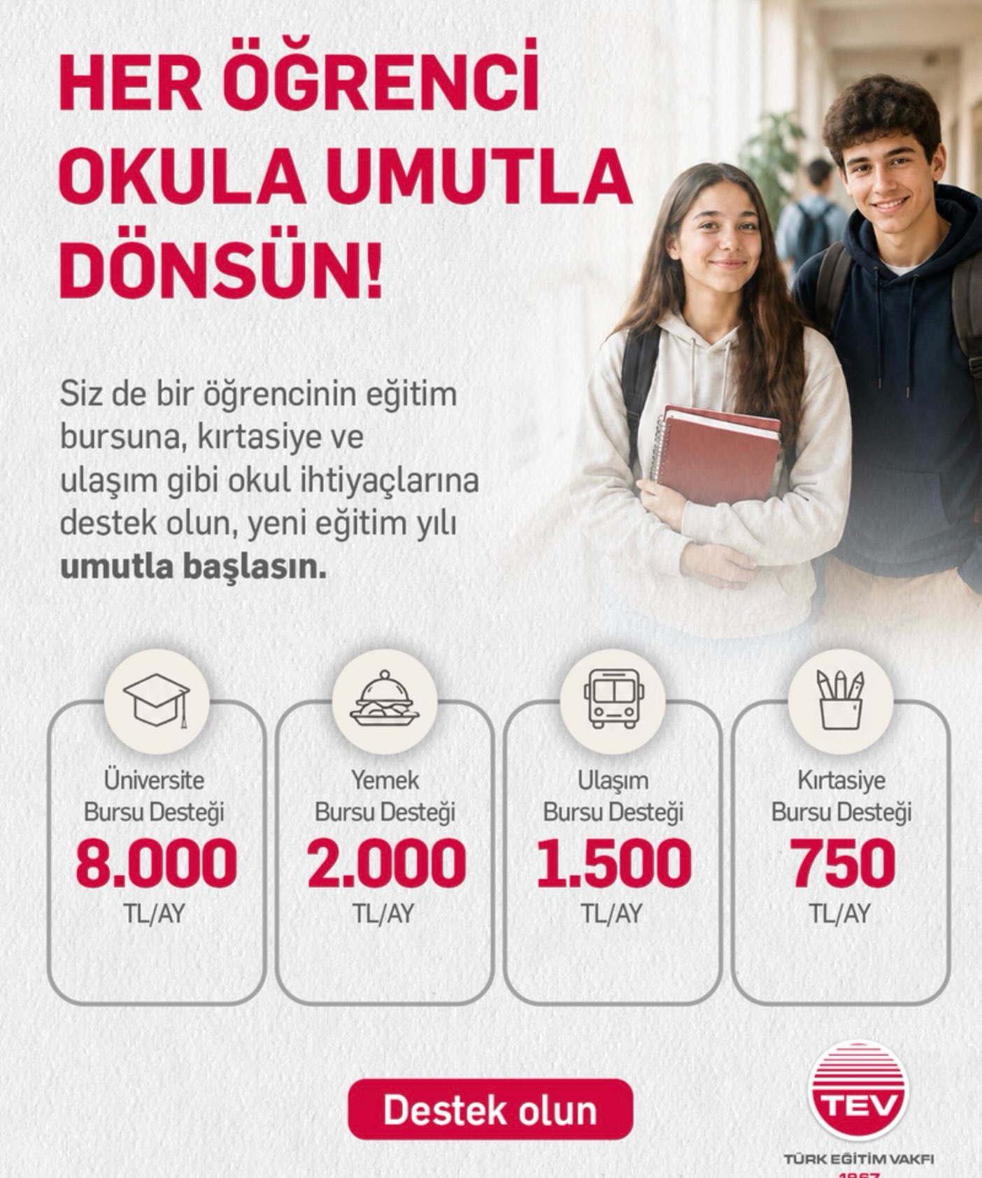 #BilimKızı olarak burslarımızı @turkegitimvakfi üzerinden gerçekleştiriyoruz ve sizi #bilim ile kızlarımız yaşama #değer katsın #umut ile okula dönsün diye desteklemeye davet ediyoruz.
https://bagis.tev.org.tr/burs-fonu-bagisi?q=92748&k=46783