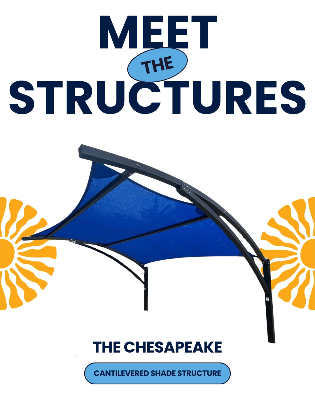 Meet the Chesapeake Structure! Our cantilevered design projects 20’ from posts, meaning big shade with nothing in the way. Link multiple bays for extended coverage over large areas. Swipe to see it in action☀️
#AtlanticCoastShade #StayShady #NorthCarolina #SouthCarolina #ShadeStructure