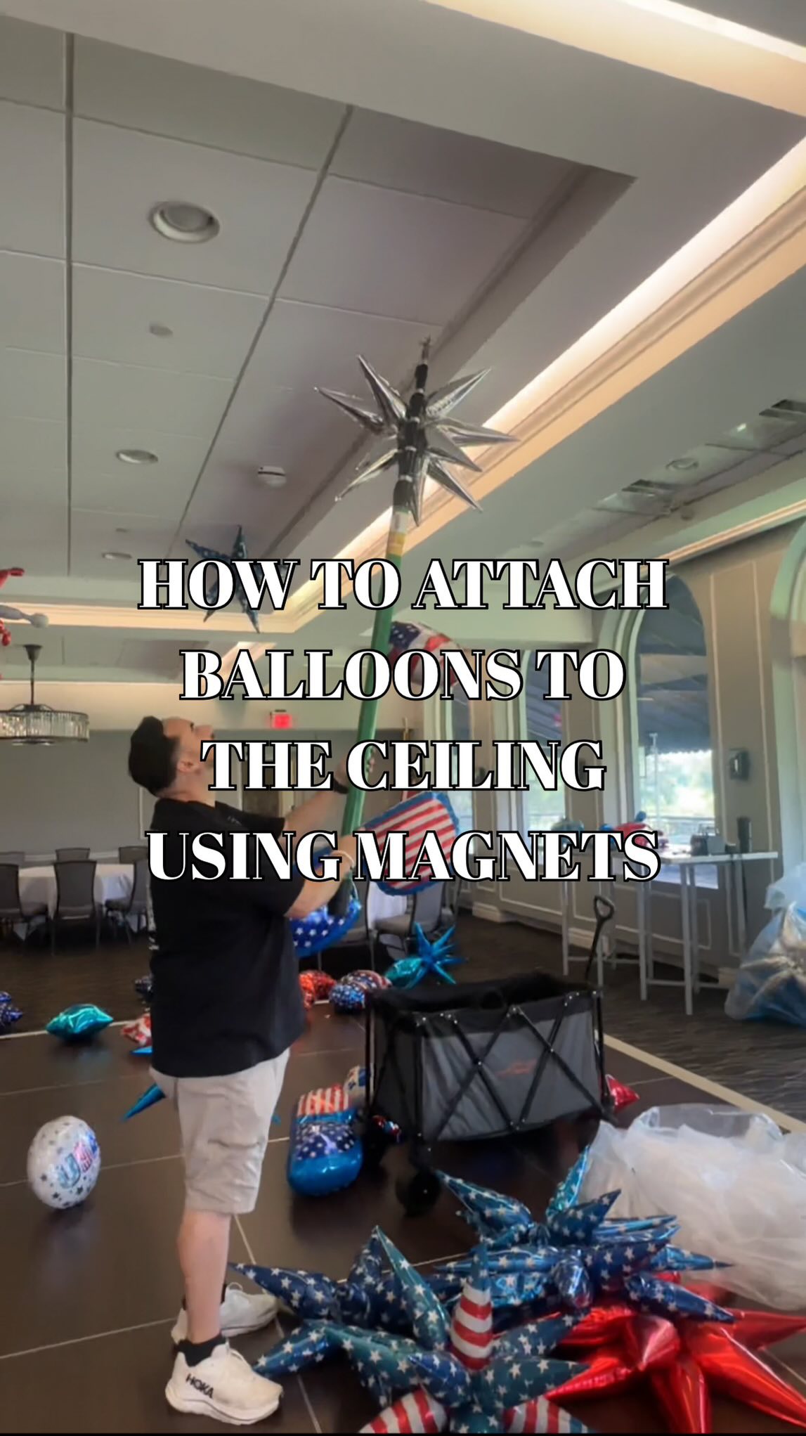 🎈 CEILING BALLOONS TIP & TRICK! 🎈
Here’s how we attach multiple foil balloons to a ceiling by using fewer attachedment with @clikclikcompany magnets and magpole.
We use heavy duty fishing line and only three magnets to hang 10+ balloons at once! This method uses less magnets, allows you hang balloons in area where they might be fewer attachment points on the ceiling, and still leaves your guests amazed and guessing how you did that!
The number of magnets and anchor points needed will depend on the total weight of the balloons, the strength of the fishing line and magnets and the type of ceiling. Always receive approval from the venue before attaching anything overhead.
Would you try this technique at your next installation? Save this reel for later and follow Moments By Max for more behind-the-scenes balloon tips! 🎈✨
.
.
.
#balloondécor #ceilingdecor #balloontips #tipsandtricks #phillyballoons