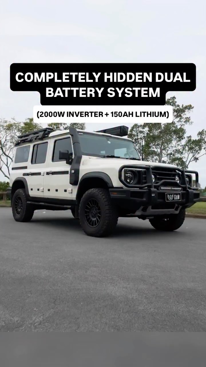 A full 150Ah lithium setup, hidden under the rear seat of an Ineos Grenadier.
Space is valuable in a touring build, so rather than filling the cargo area with electrical gear, we’ve made use of the Grenadier’s existing battery location.
A 150Ah REDARC lithium battery, BCDC charger, fusing and relays all tucked away under the seat, with a 2,000W REDARC inverter integrated into the drawer system using custom brackets.
Plenty of power without sacrificing valuable storage space.
Grenadier owners — if you’re looking at adding a proper 12V system, get in touch via the link in the bio.
#autoelectrician #dualbattery #ineosgrenadier #4wdtouring