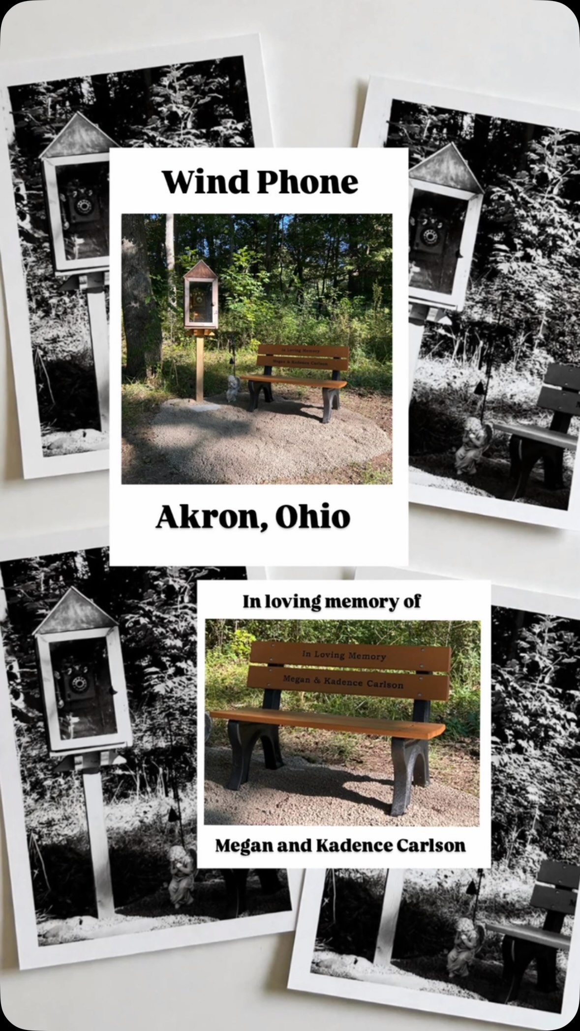 The beautiful Wind Phone in Akron, Ohio is placed in loving memory of Megan and Kadence Carlson, the creator’s daughter and granddaughter. You’ll find it on the map at www.mywindphone.com. @mywindphone
#mywindphone #windphone #mywindphone #telephoneofthewind #windphonelocations