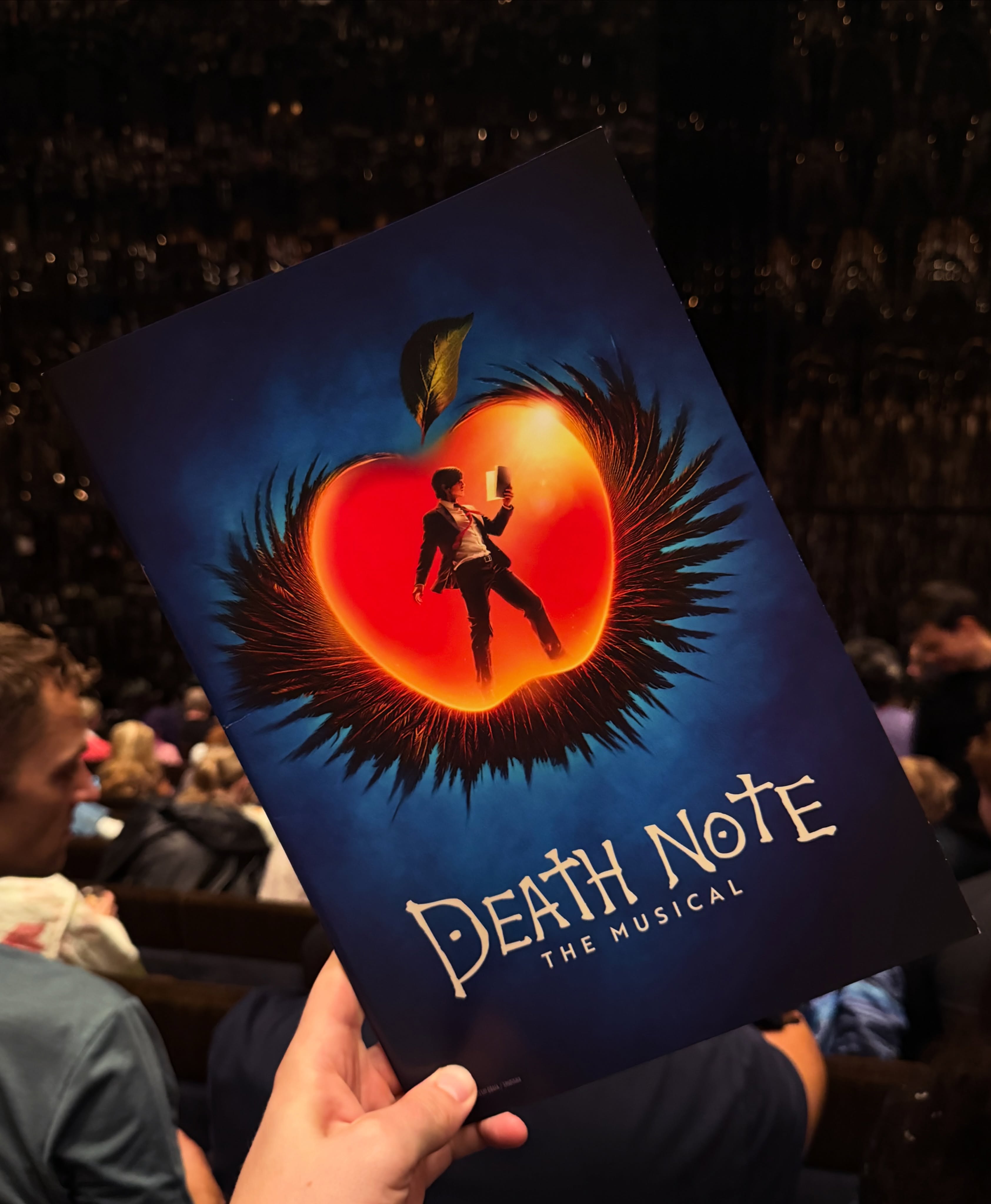 Finally seeing the fully staged production of @deathnotethemusical after seeing the concert a few years back. I’m waiting for the hurricane!