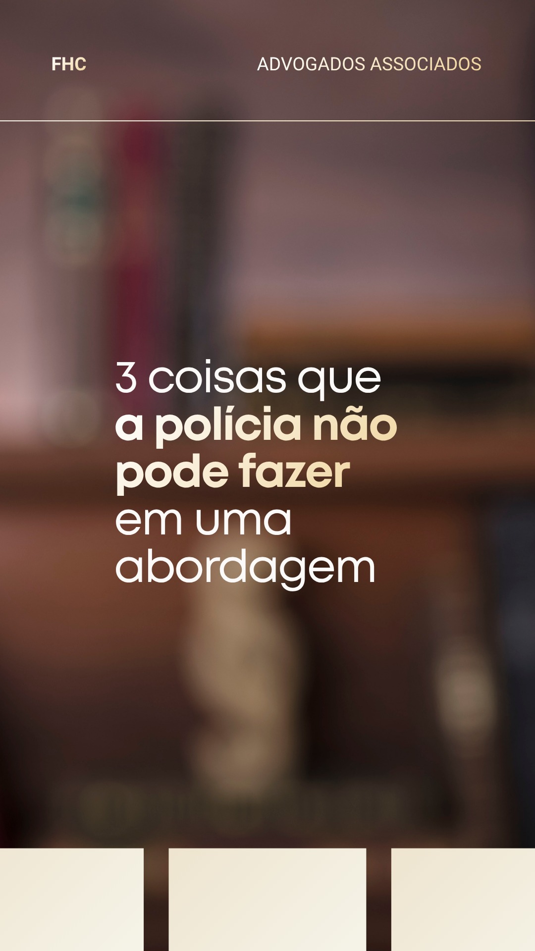 Durante uma abordagem policial, a lei estabelece limites claros para a atuação do Estado. O descumprimento dessas regras não apenas fere a Constituição, como pode anular totalmente qualquer prova colhida no processo.
Conheça os 3 principais erros em abordagens policiais que não devem ser cometidos e descubra as suas garantias diante dessa situação.
#FHCLAW #AdvocaciaCriminal #DireitoPenal #DefesaPersonalizada