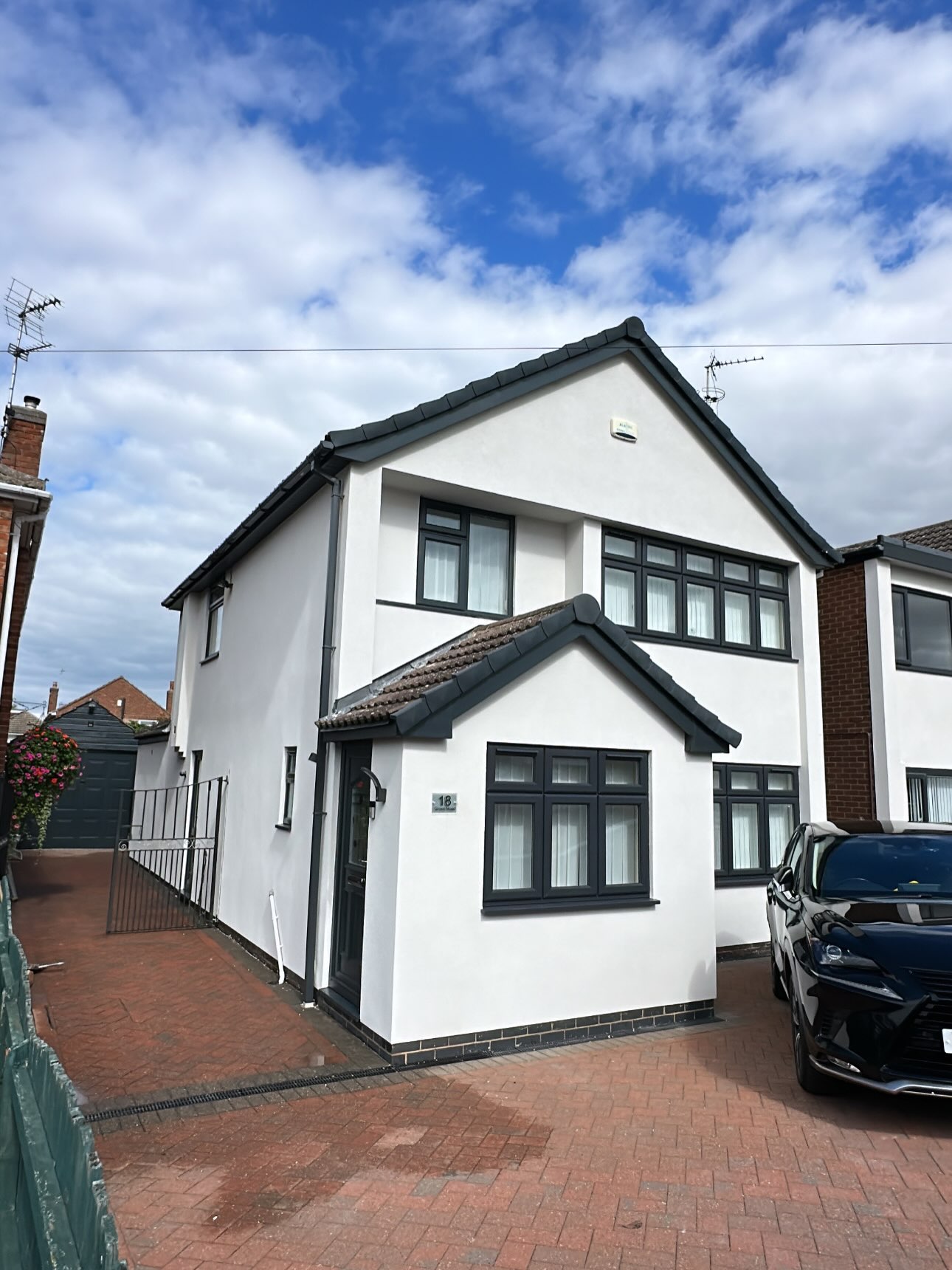 Another one completed in Bingham👌🏻
A full transformation on this property, taking the exterior from bare brickwork to a fresh silicone finish.
Paired with the newly sprayed anthracite grey windows, soffits and fascias, the white render really finishes off the exterior and gives the property a much cleaner, more contemporary look.
Finished in Johnstone’s, Cushion White
#siliconerender #sprayrender #colouredrender #nottingham
